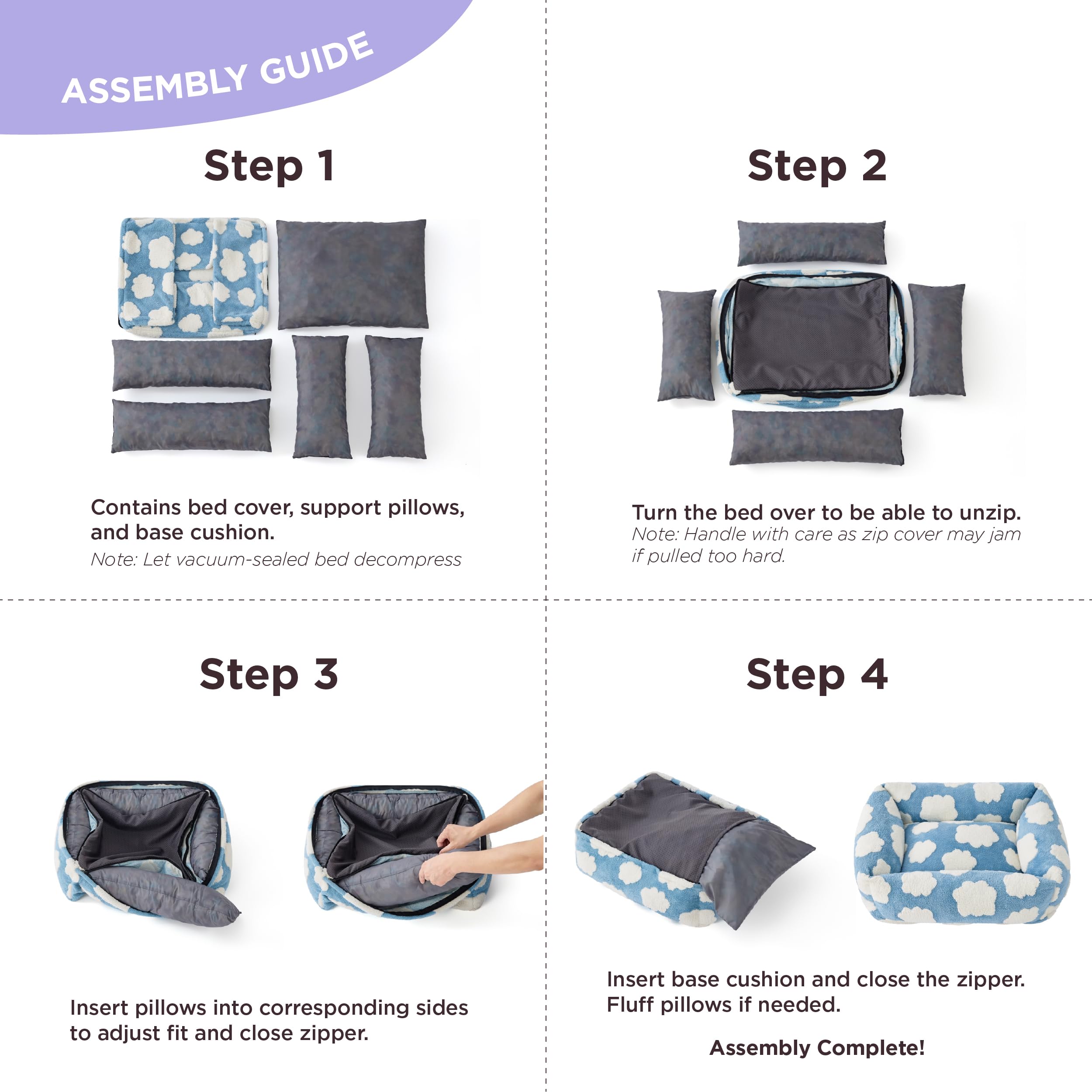 Lesure Cute Dog Bed For Small Dogs - Washable Puppy Beds,Cozy Rectangle Orthopedic Pet Sofa With Jacquard Shaggy Plush & Anti Sl