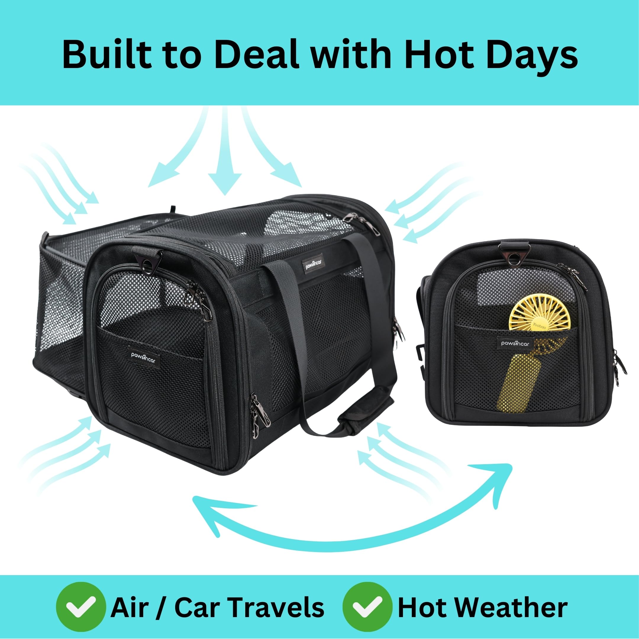 Crash-Tested & Airline Approved Dog Carrier | 3-In-1 Small Dog Car Seat, Tsa Pet Carrier Airline Approved, Expandable Soft Sided