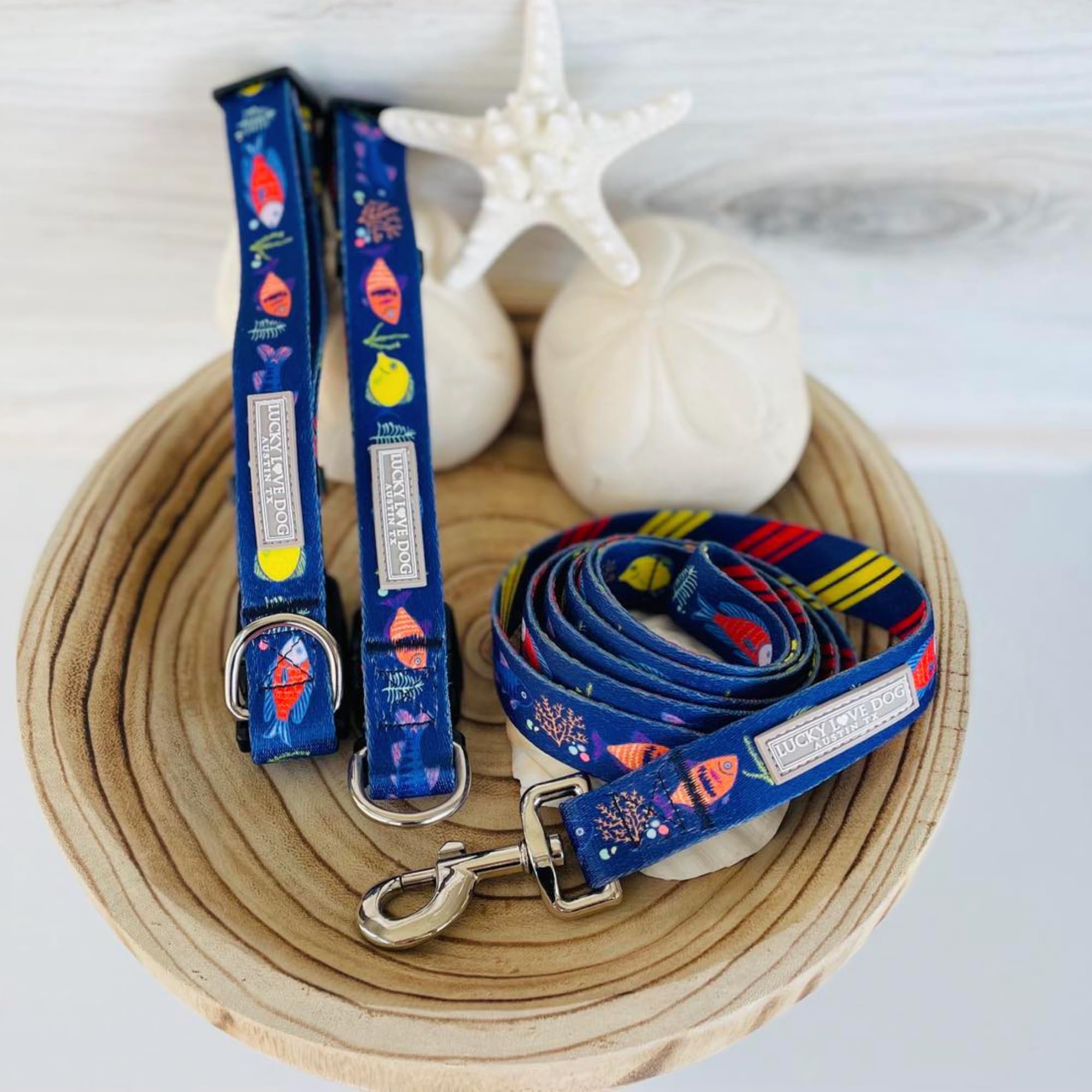 Lucky Love Dog Collar, Adjustuble Cute Dog Collar For Small Dogs, Comfortable And Soft Tropical Fish Dog Collar, Part Of Purchas