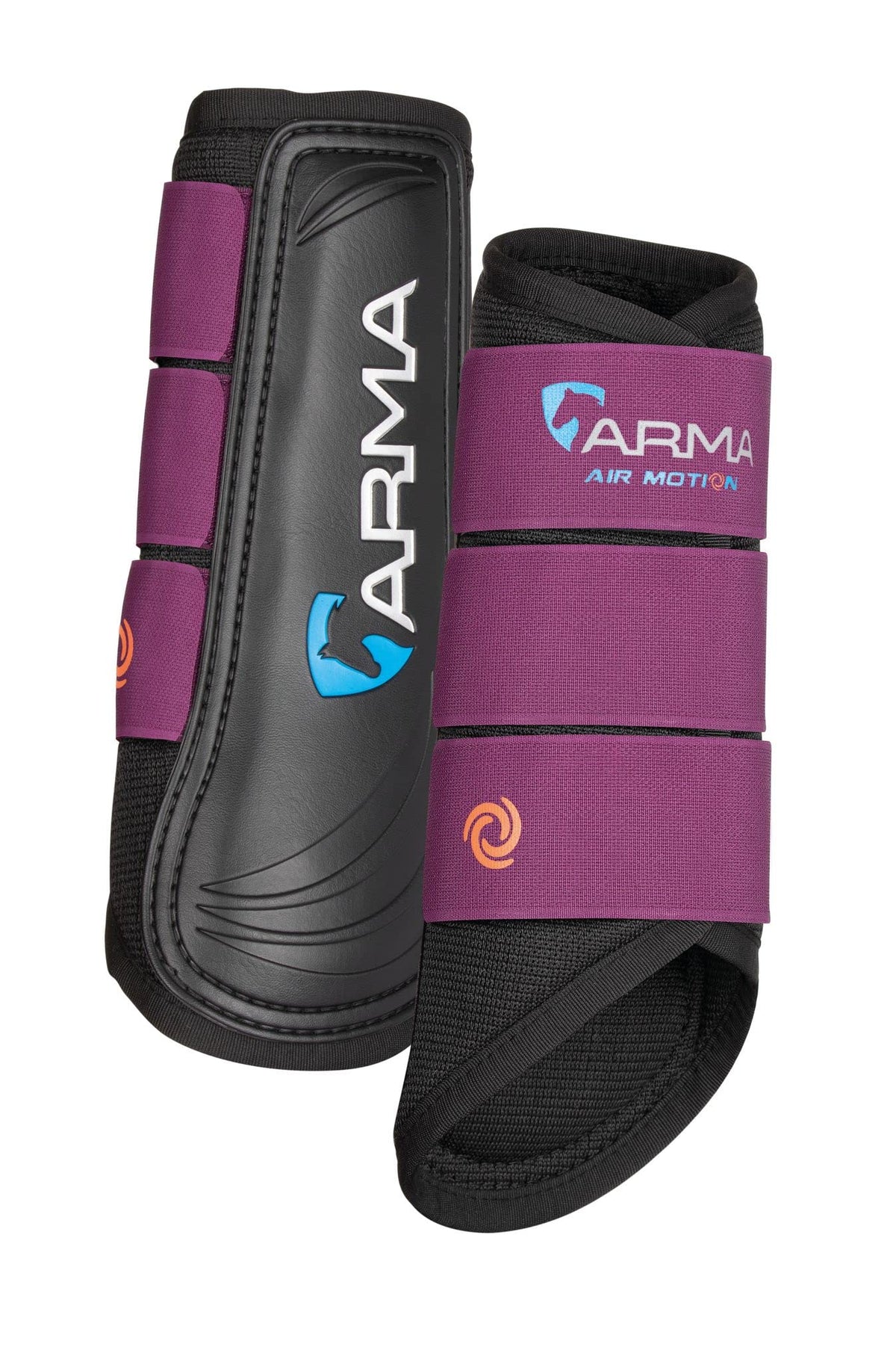 Shires Arma Air Motion Brushing Boots (Plum, Cob)