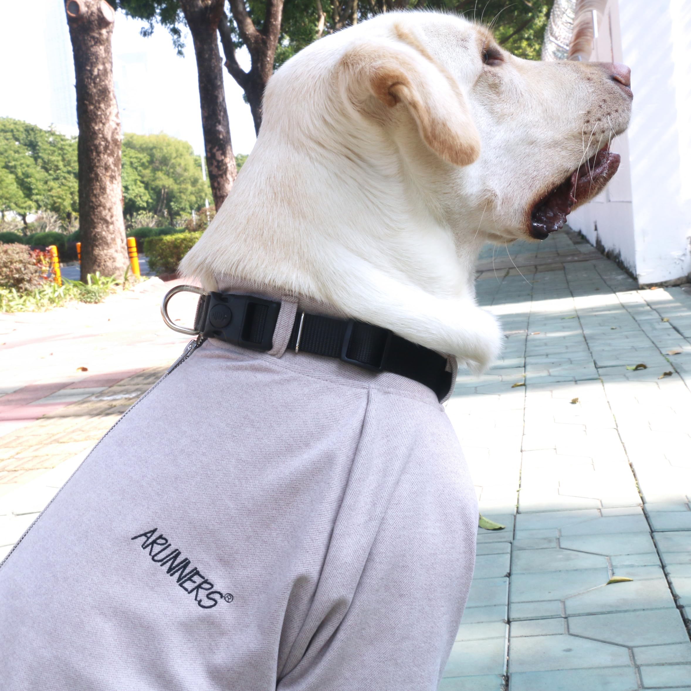 Arunners Extra Large Dog Collar Jackets Clothes Sweaters With Leash Ring For Labrador Rottweiler Great Dane, Grey, 9X-Large