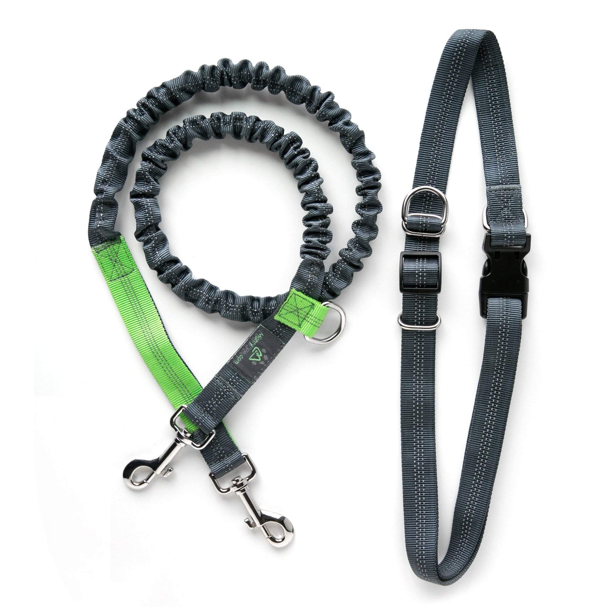 Mighty Paw Hands Free Dog Leash | Bungee Waist Leash for Dog Walking. Pet Running Hands Free Tether for Large, Medium & Small Br