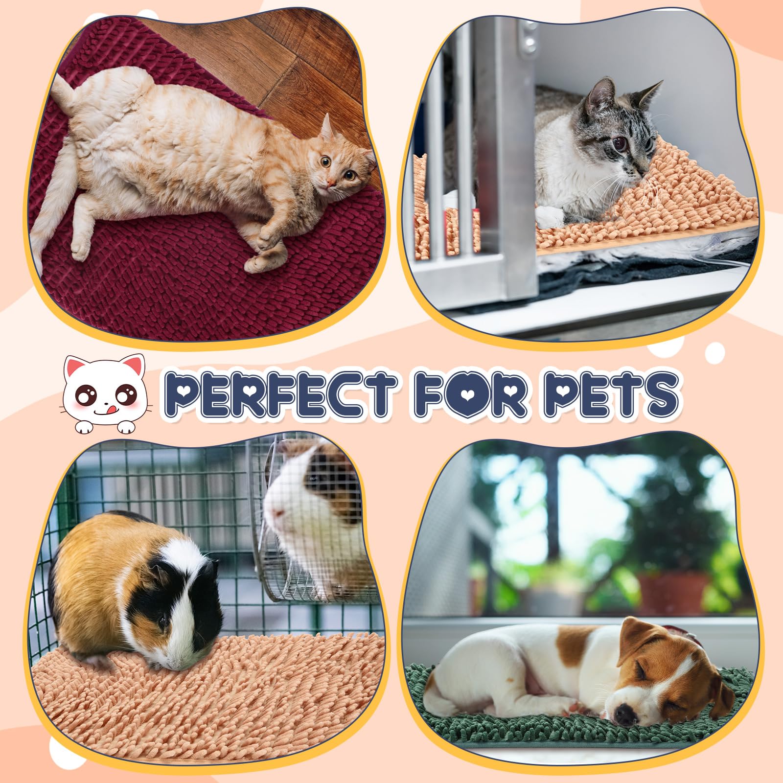 Fanfanwin 6 Pcs Guinea Pig Cage Liner 16 X 24 Inch For Guinea Pig Cage Bedding Reusable Rabbit Mat Pad Washable Training Pad Ani