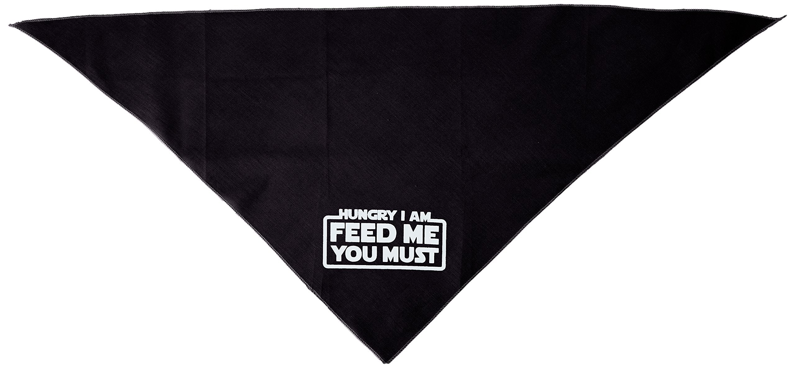 Mirage Pet Products Hungry I am Screen Print Bandana for Pets, Large, Black
