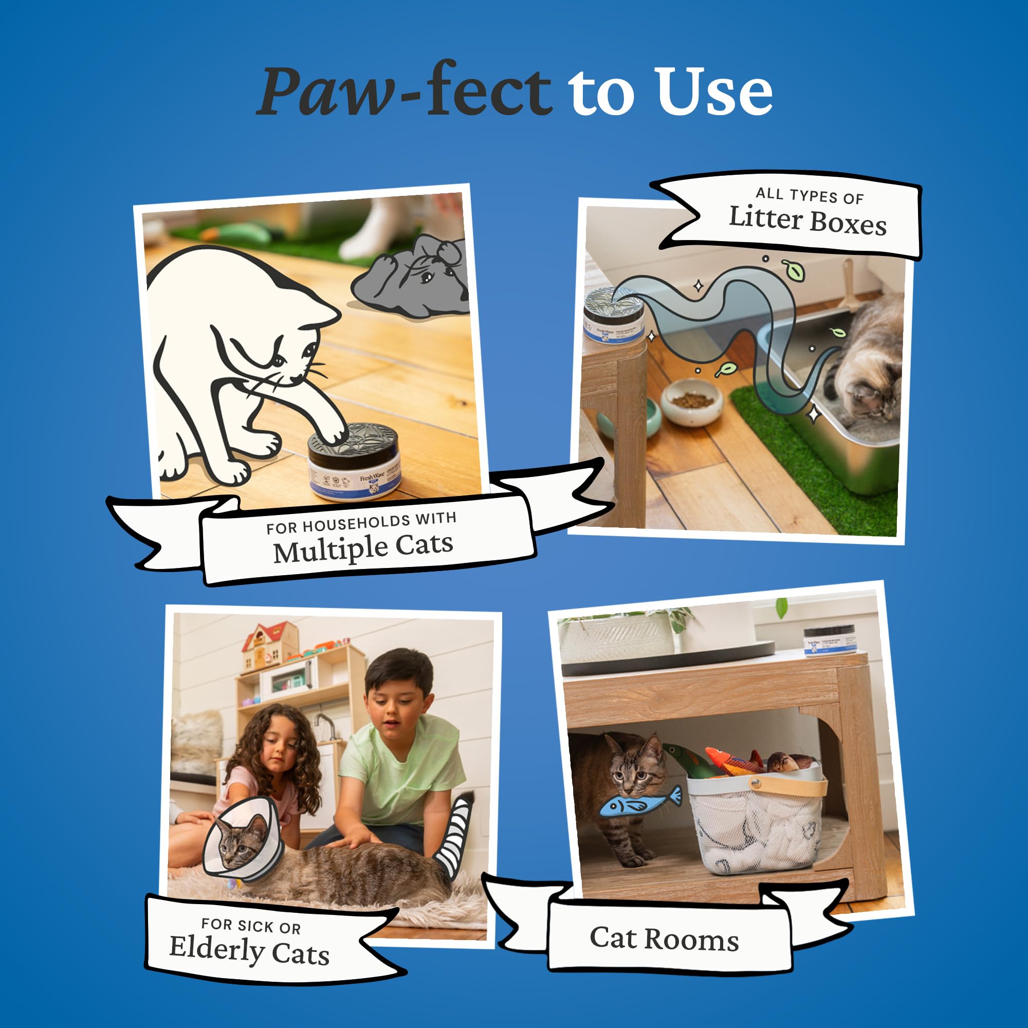 Fresh Wave Odor Removing Litter Box Gel, 7 Oz. | Safer Pet Odor Eliminator For Home And Litter Box Area