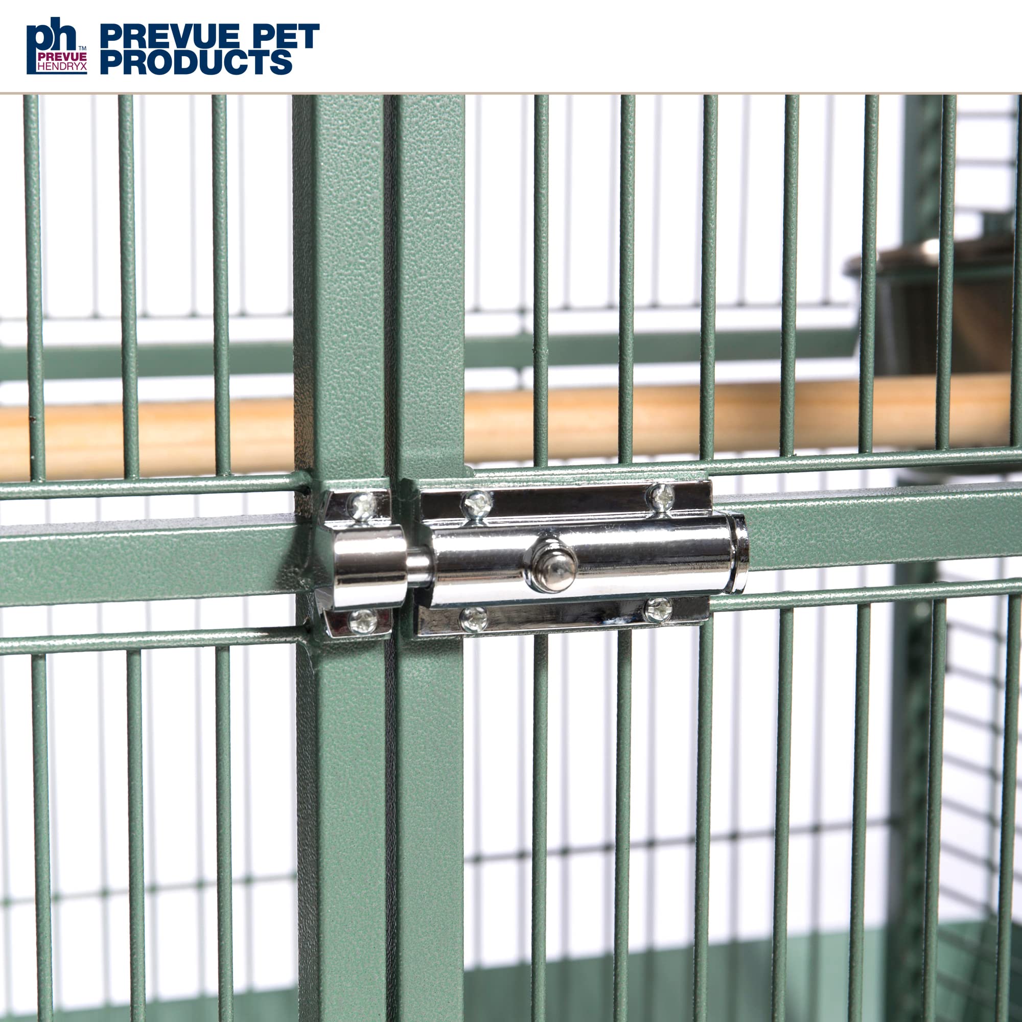 Prevue Pet Products Wrought Iron Select Bird Cage 3152Sage Sage Green, 24-Inch By 20-Inch By 60-Inch