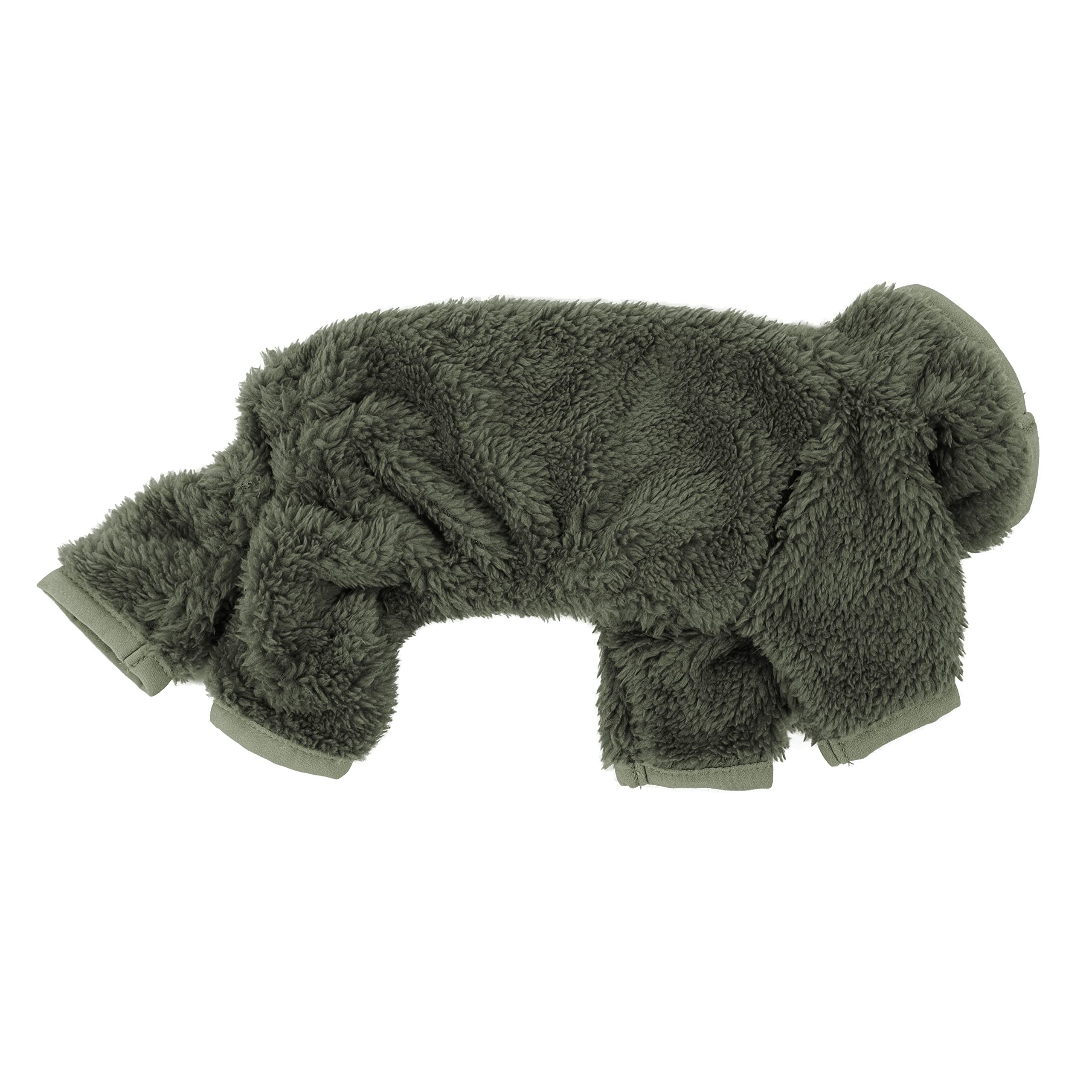 Fitwarm Dog Fleece Pajamas, Dog Winter Clothes For Small Dogs Boy Girl, Pet Jumpsuit, Cat Apparel, Green, Xs