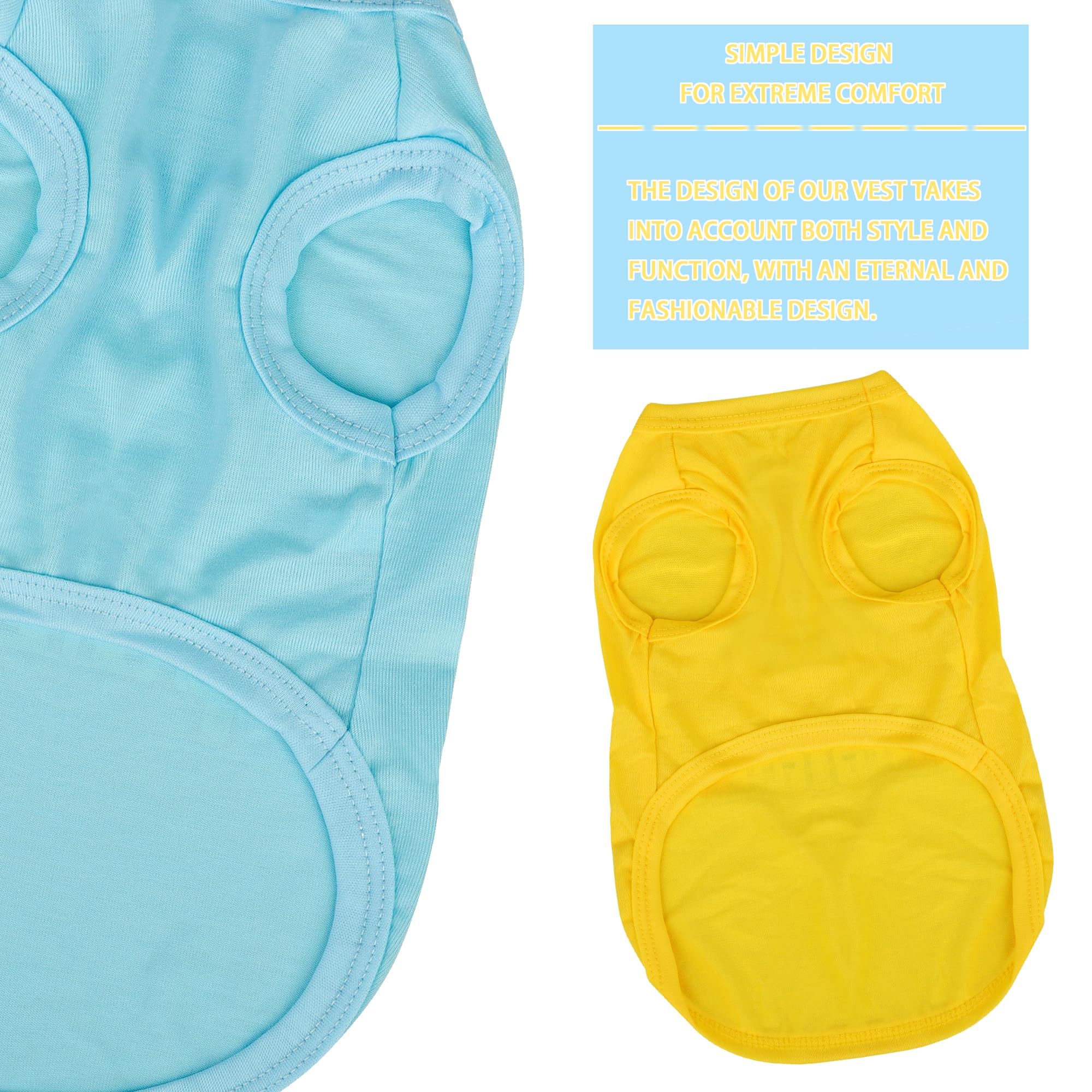 Paiaite Expressive Pet Vest: 4PCS Sleeveless Dog Shirt with 'I Love My Mommy' Slogan, Ideal for Chihuahuas, Poodles, Yorkies, an