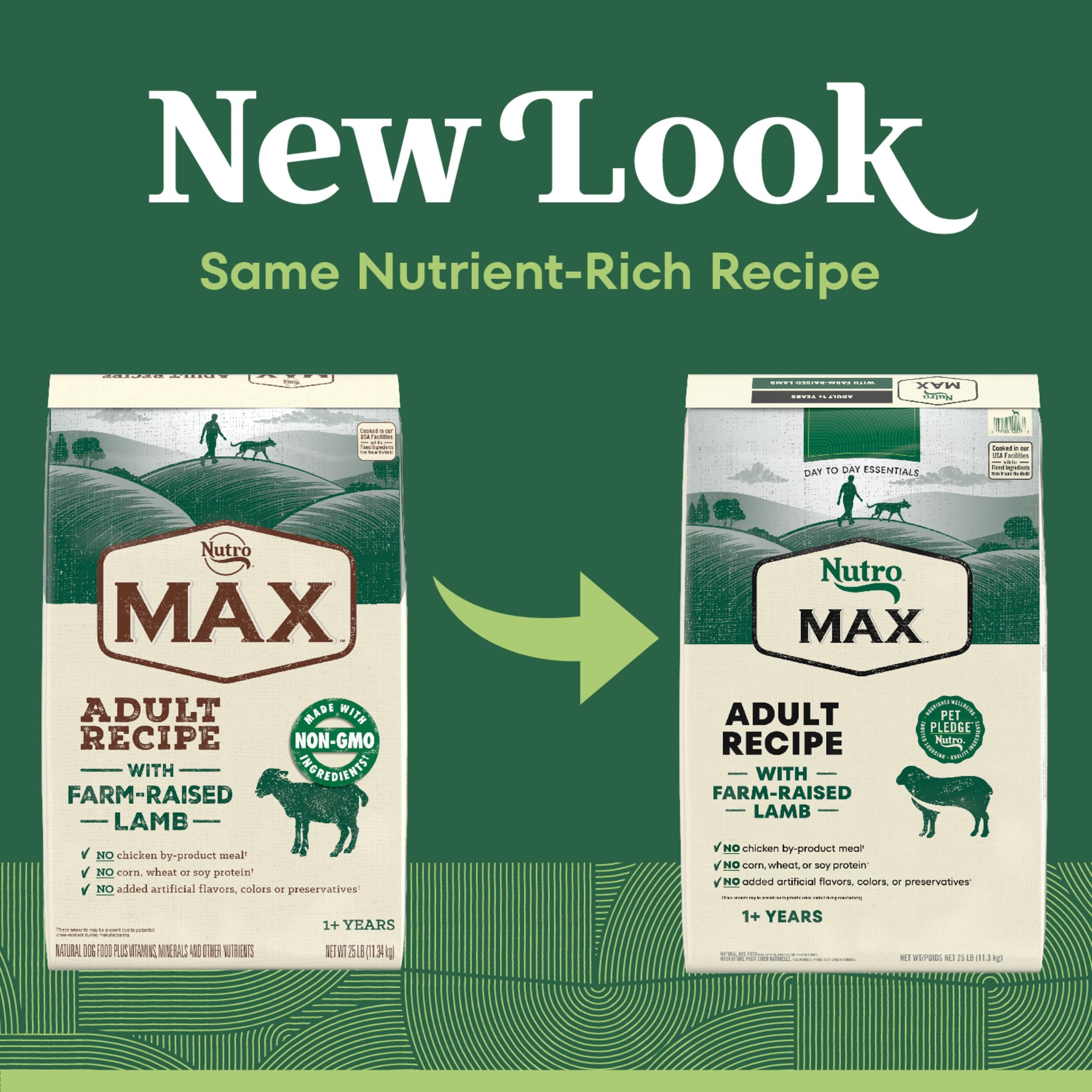Nutro Max Adult Dry Dog Food with Lamb, 25 lb. Bag
