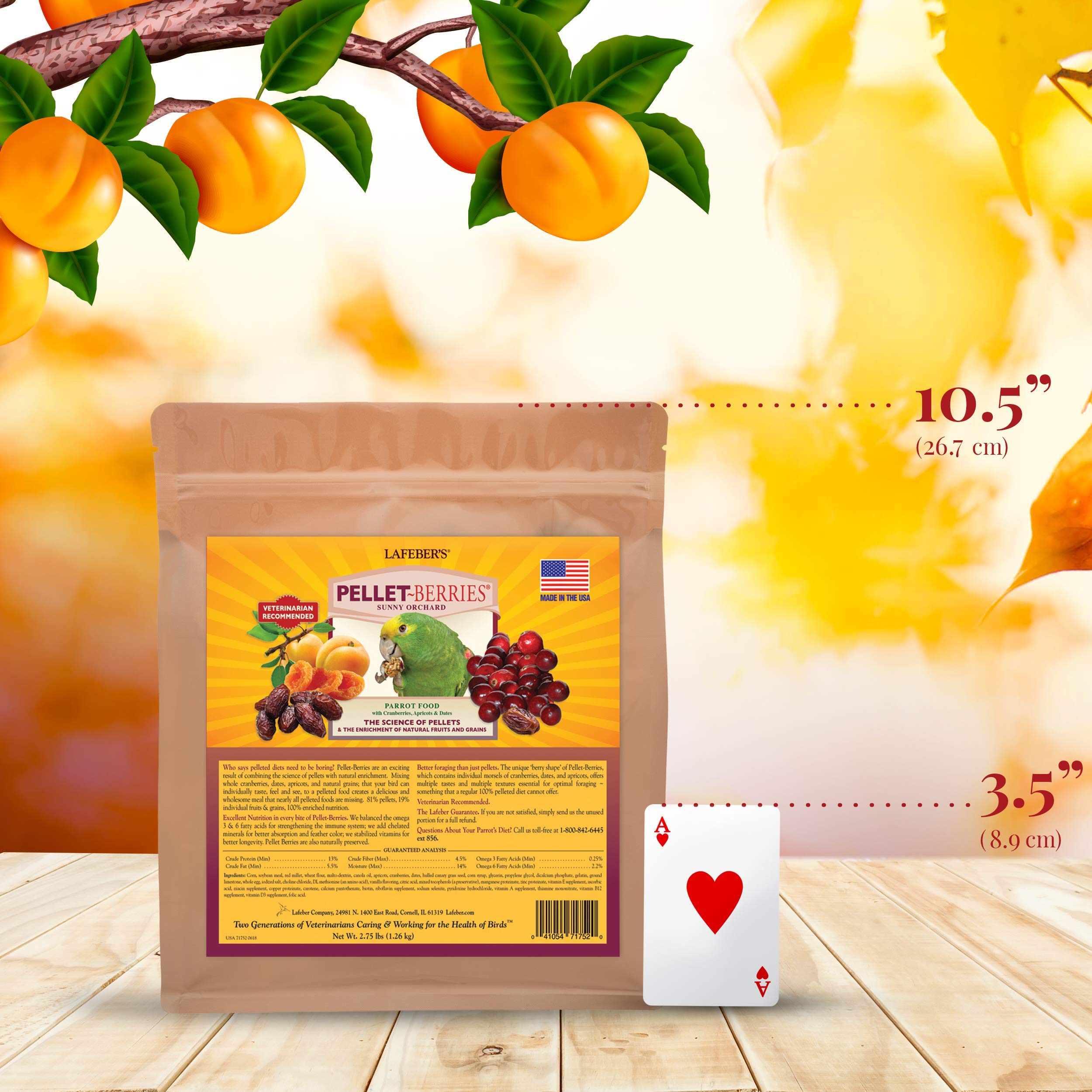 LAFEBERS Pellet-Berries Pet Bird Food, Made with Non-GMO and Human-Grade Ingredients, for Parrots, 2.75 lb