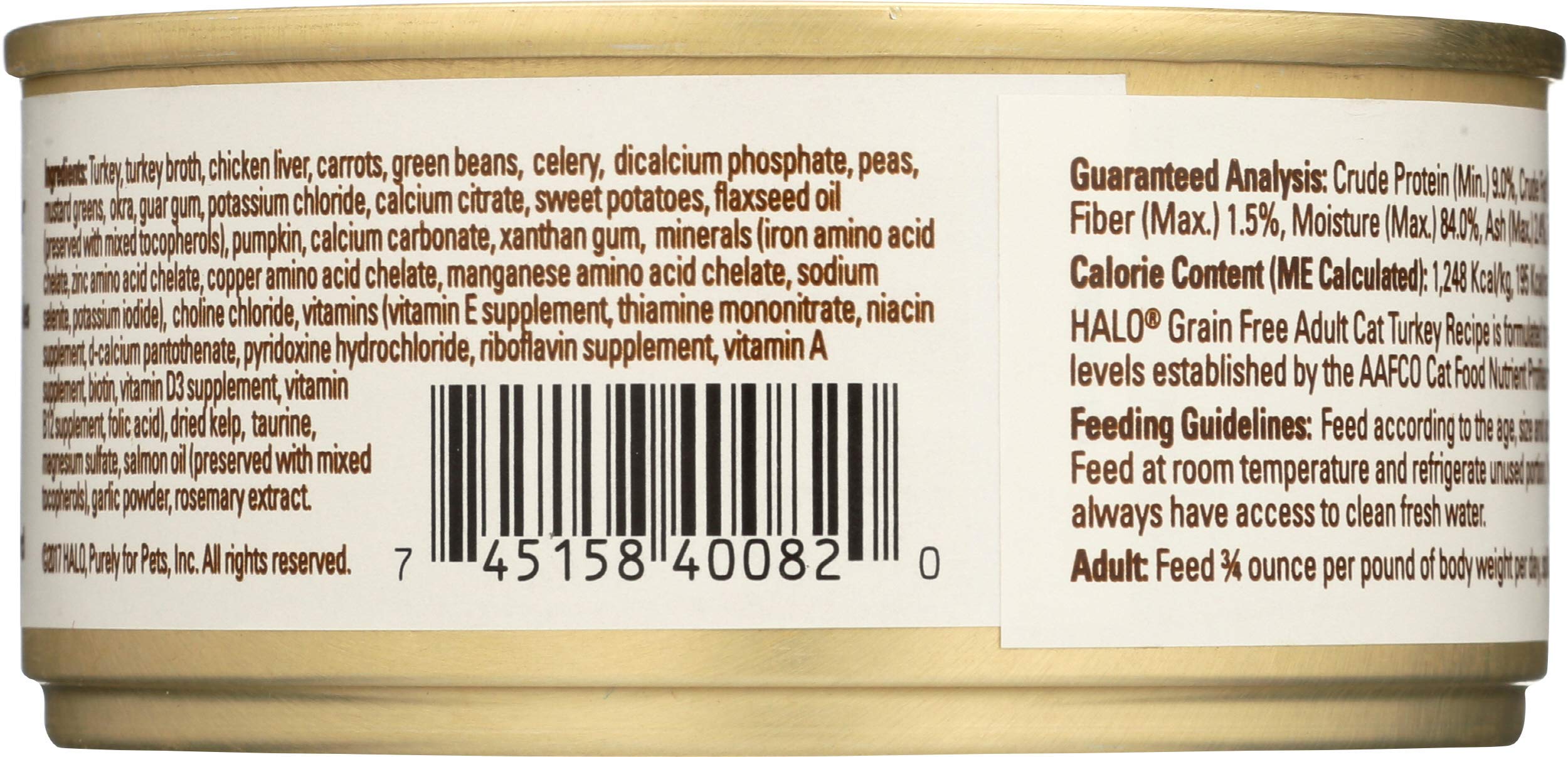 Halo SpotS Stew Wholesome Turkey Food, 8.25 Lb./5.5 Oz.