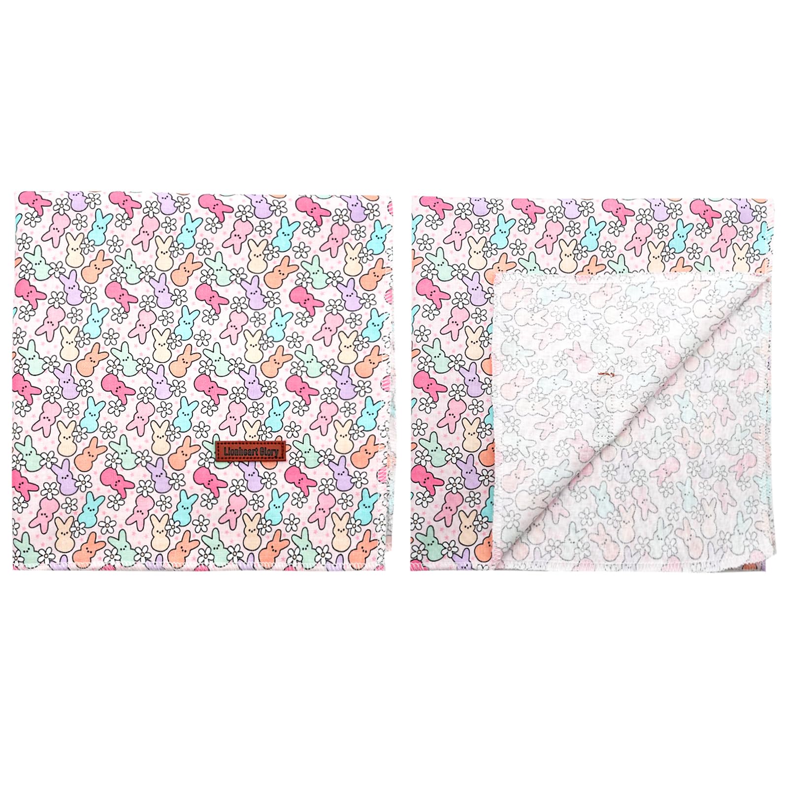 Lionheart Glory Easter Bandana - 1 Pack Washable Soft Dog Scarf, Square Adjustable Bandanas For Medium Large Dogs