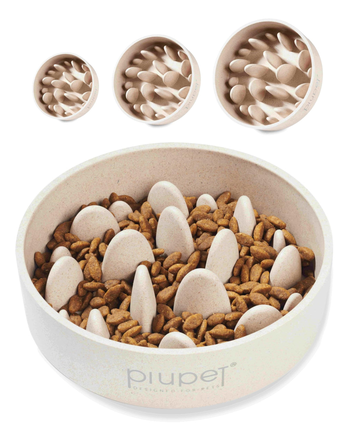 Piupet Slow Feeder Dog Bowl - 47 Fl Oz, 6 Cups Capacity, Dishwasher Safe - Slow Feeder Dog Bowl With Anti-Slip Pads