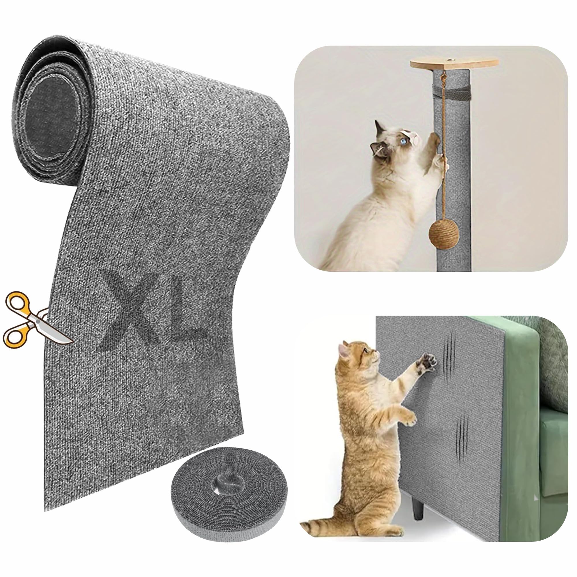 158   X15.8    Trimmable Cat Scratching Post Carpet Cover Cat Scratcher Mat Self-Adhesive Tree Shelves Replacement Parts Mat Cat