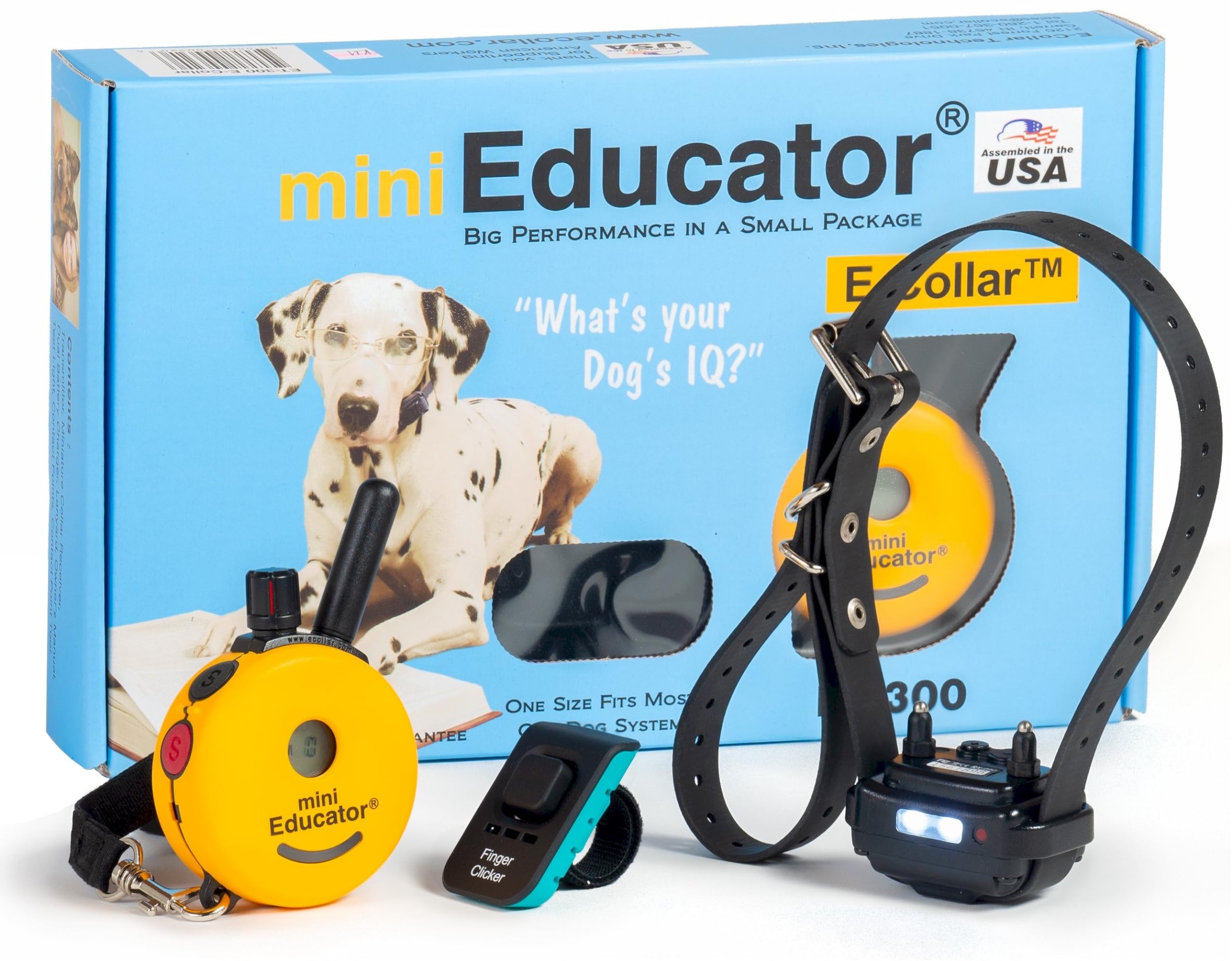 E-Collar - Educator Et-300-1/2 Mile Waterproof Remote Dog Training Collar Includes Premium Finger Clicker Trainer, 100 Programma