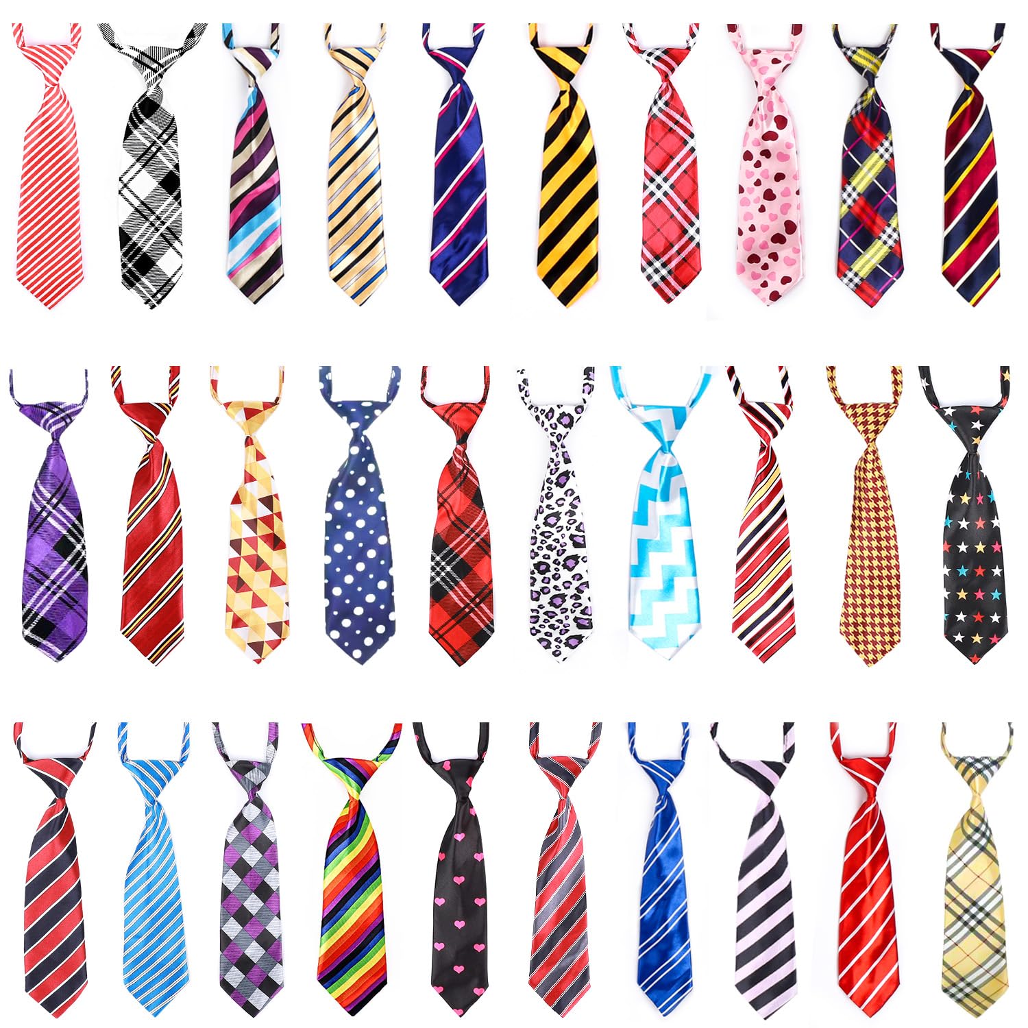 Segarty 30 Pcs Dog Neckties, Adjustable Dog Ties Dog Neck Ties And Bows For Medium Large Dog Festival Formal Bulk Pet Bowties Co
