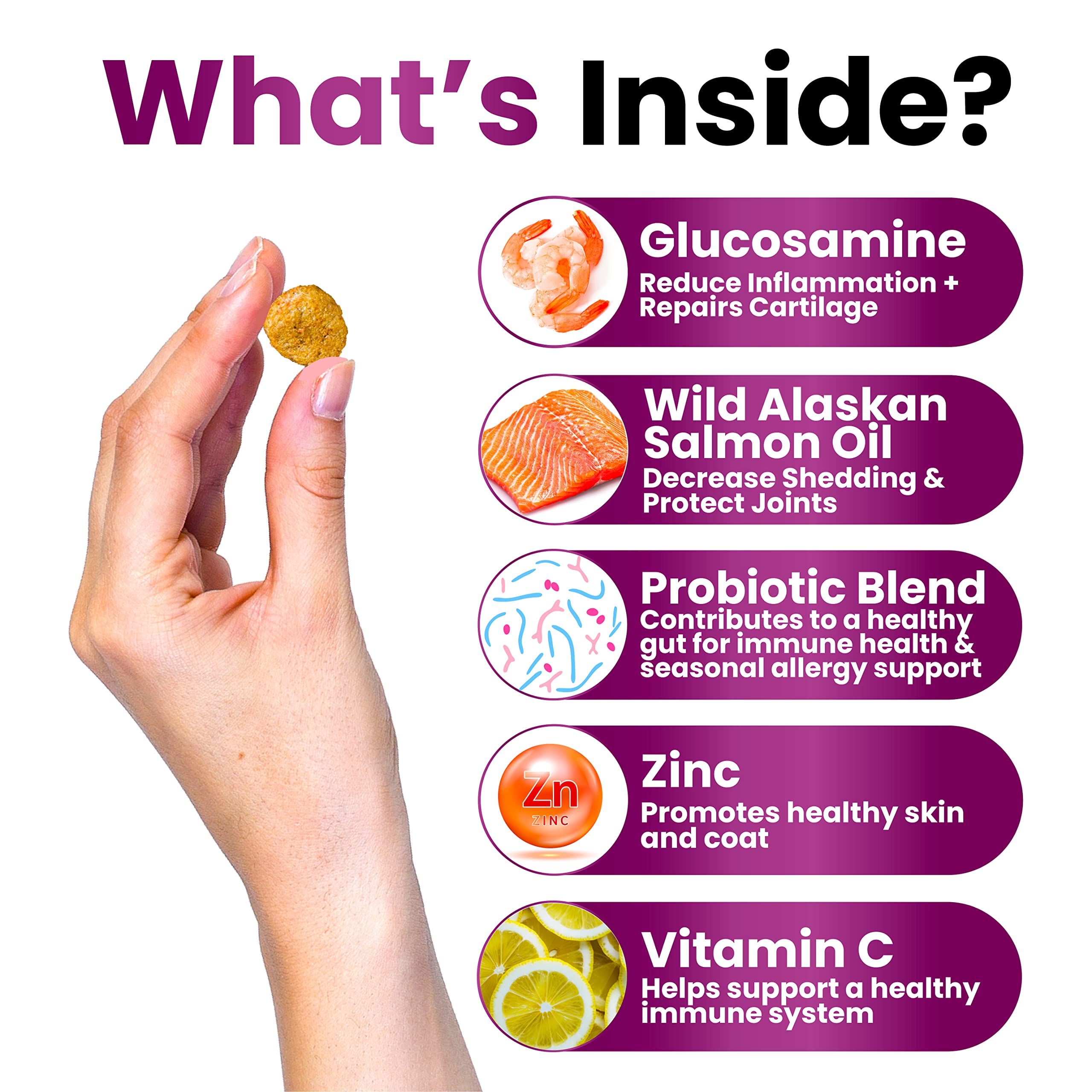 Dog Multivitamin Chewable with Glucosamine - Dog Vitamins and Supplements, Senior & Puppy Multivitamin for Dogs - Pet Chondroiti