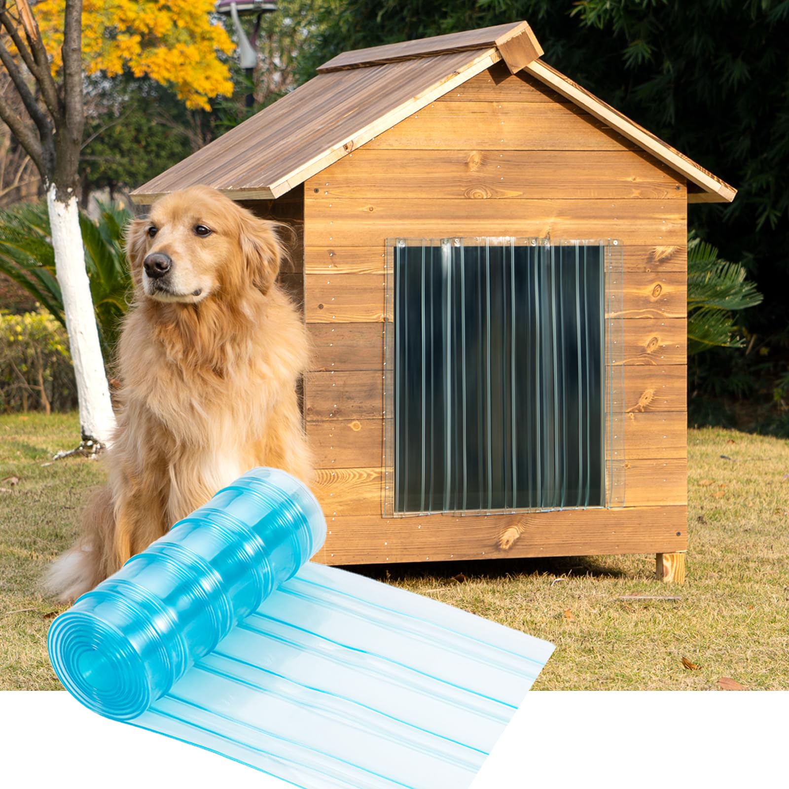 Uross Dog Door Replacement - 5.9 Ft X 7.9 In Ruff Weather Diy Cat & Dog Door Flap, Ideal Large Pet Door Replacement