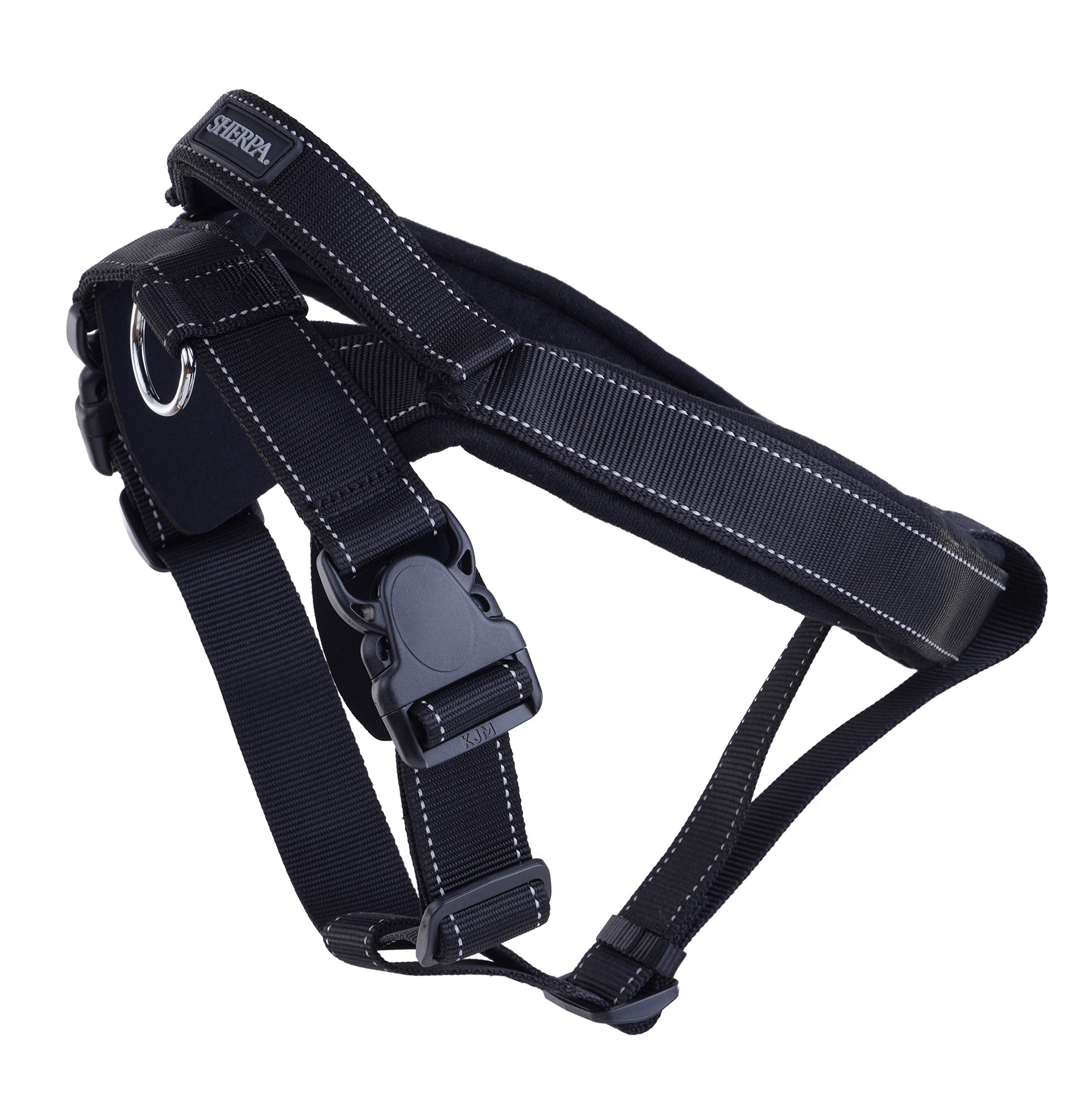 Sherpa Dog Harness, Built-In Quick Grab Handle, Padded - Black, Extra Large