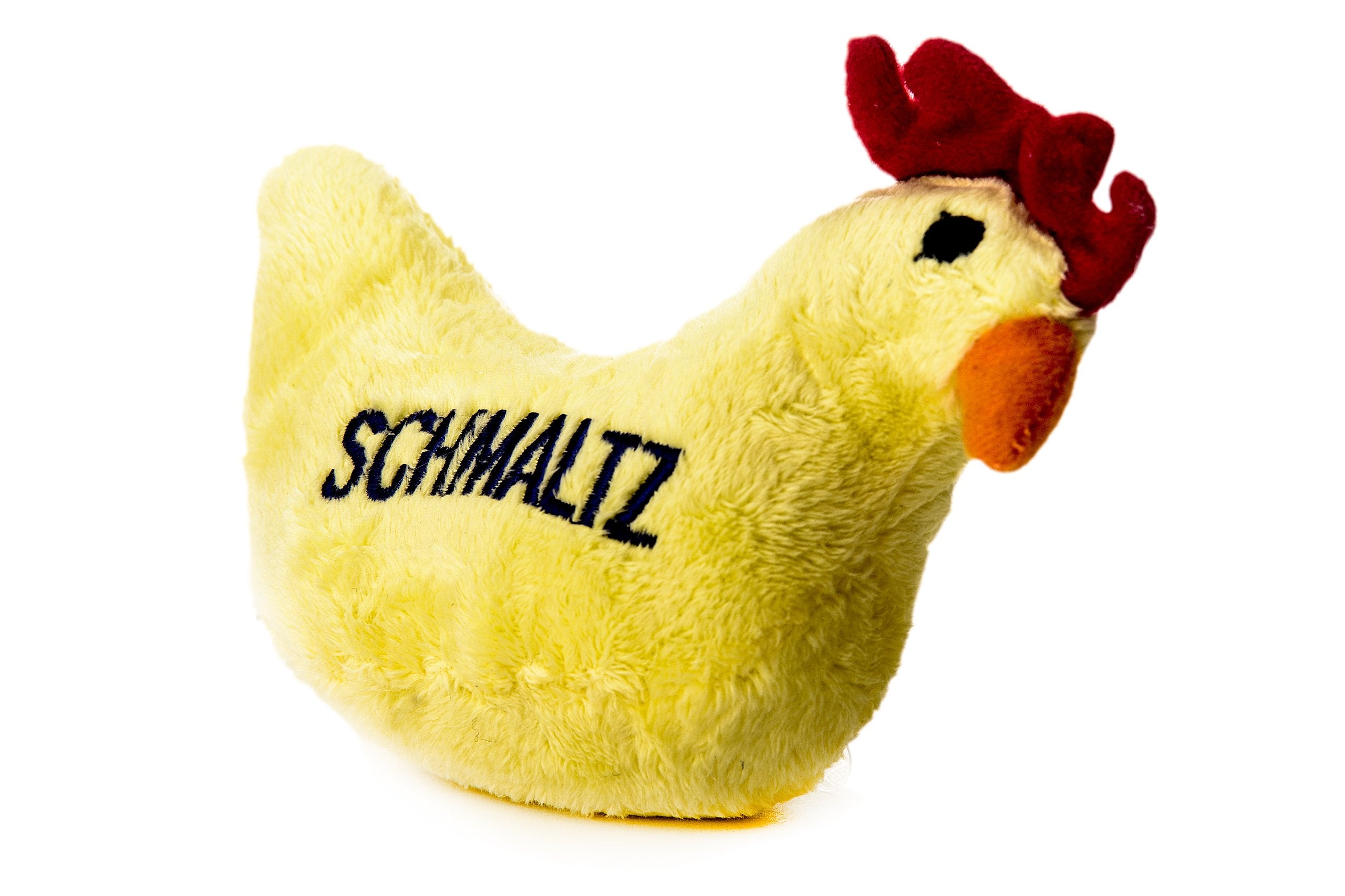 Copa Judaica Chewish Treat 4 by 1.5 by 2.5-Inch Schmaltz Chicken Squeak Plush Dog Toy, Small