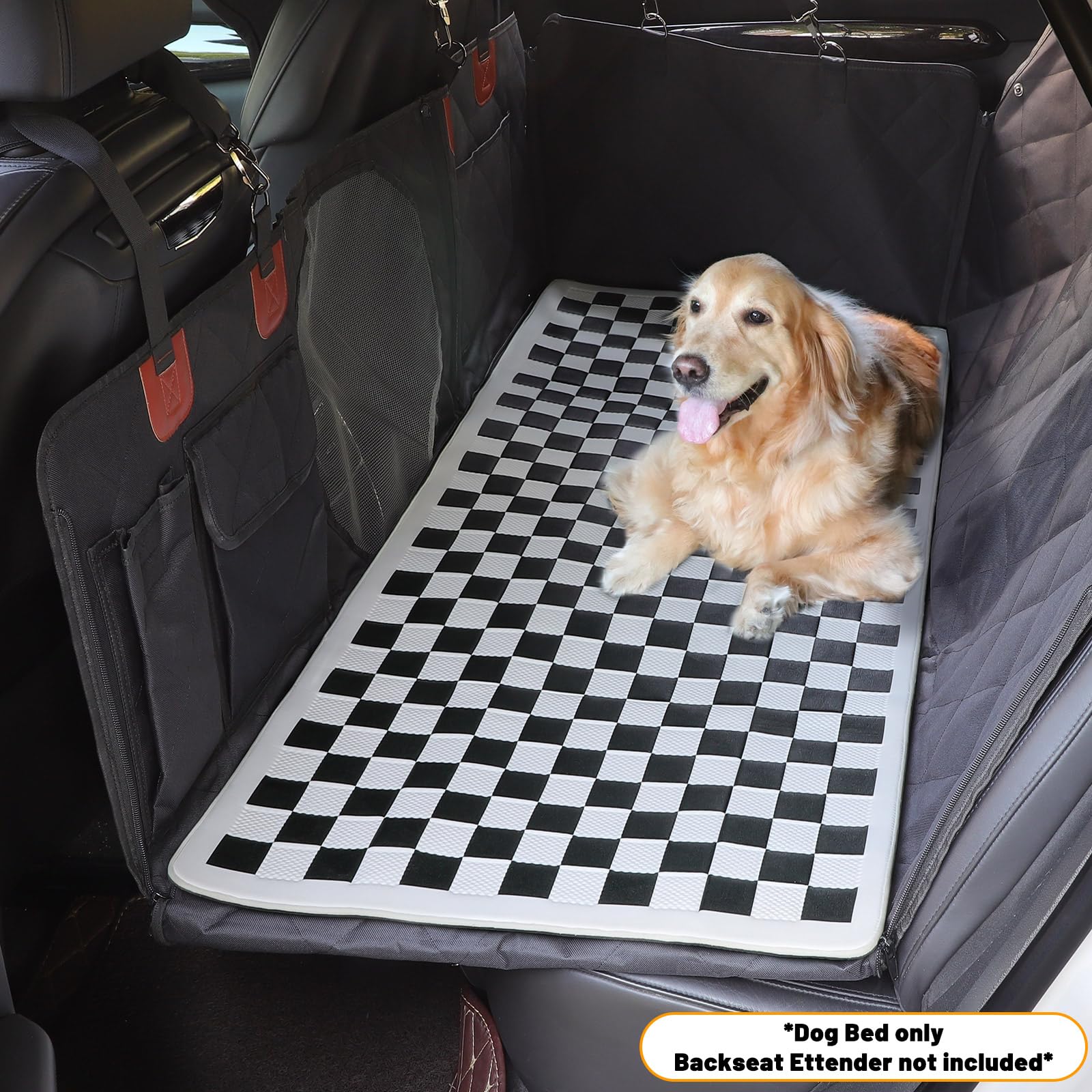 Manificent Non-Slip Pet Bed Mat For Truck Back Seat Extender, Hair Resistant Dog Blanket For Hard Bottom Dog Car Seat Cover, Ant