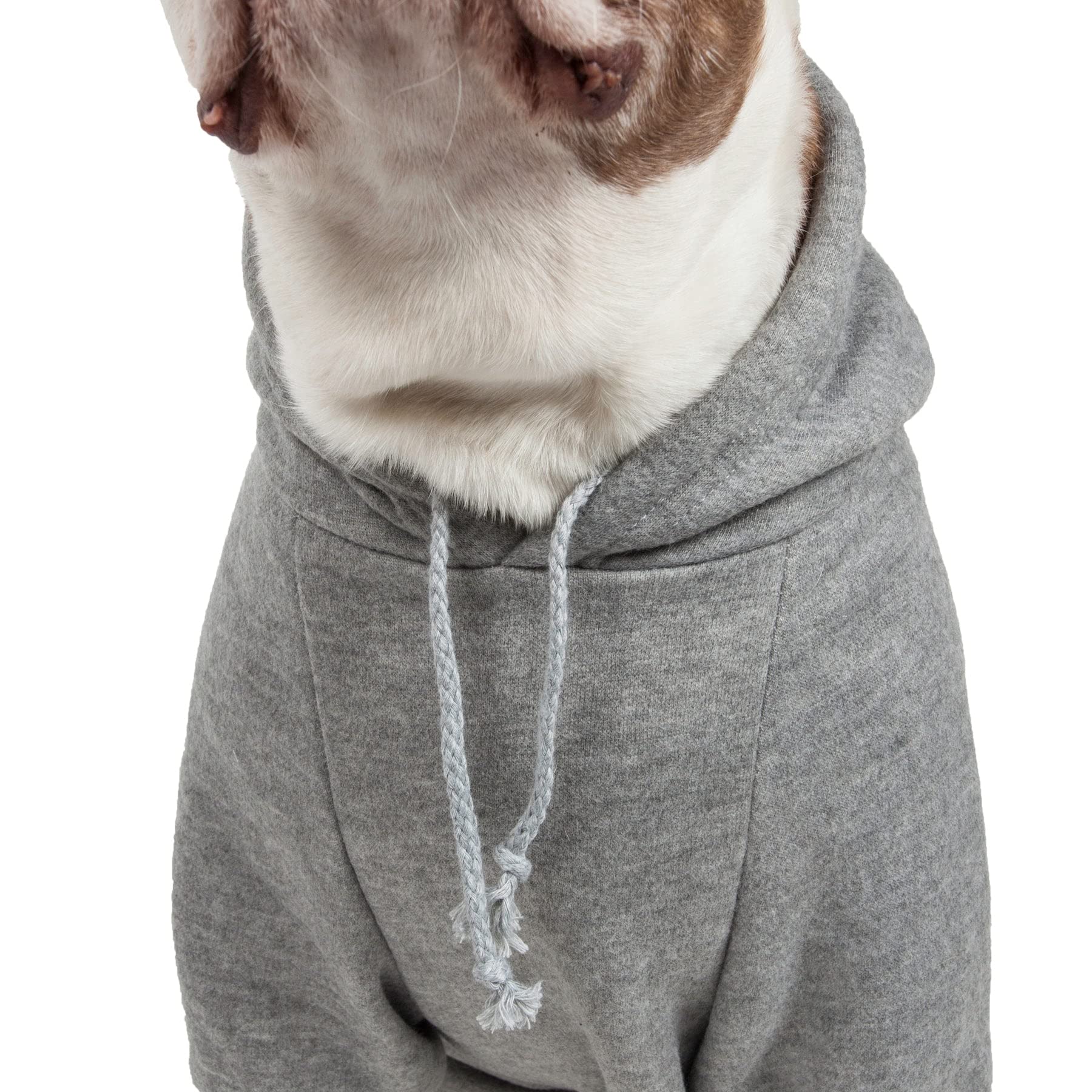Pet Life ® Hooded Dog Sweater Made With Soft And Premium Plush Cotton - Dog Hoodie Pet Sweater Features Hook-And-Loop Closures For Easy Access And Machine Washable Grey