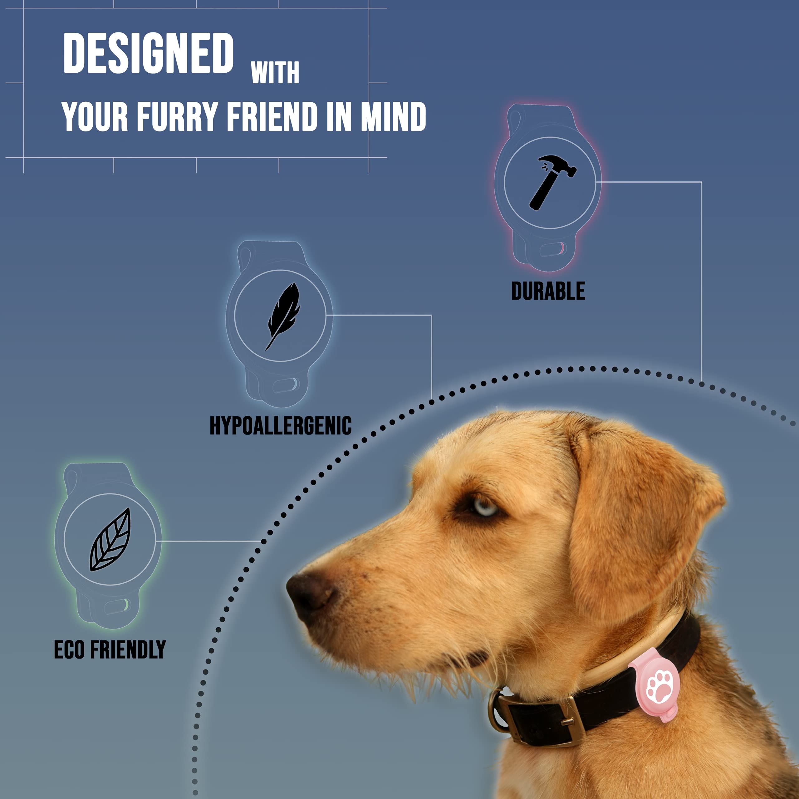 Case for Apple AirTag Pet Tracker Pet Anti-Lost Finder Dog Cat Collar Accessories Backpacks Cameras Purses Bicycles Suitcases Tr