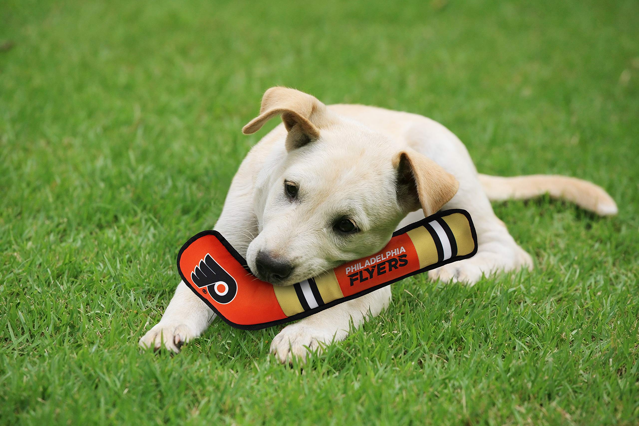 Pets First Nhl Philadelphia Flyers Stick Toy For Dogs & Cats. Play Hockey With Your Pet With This Licensed Dog Tough Toy Reward!