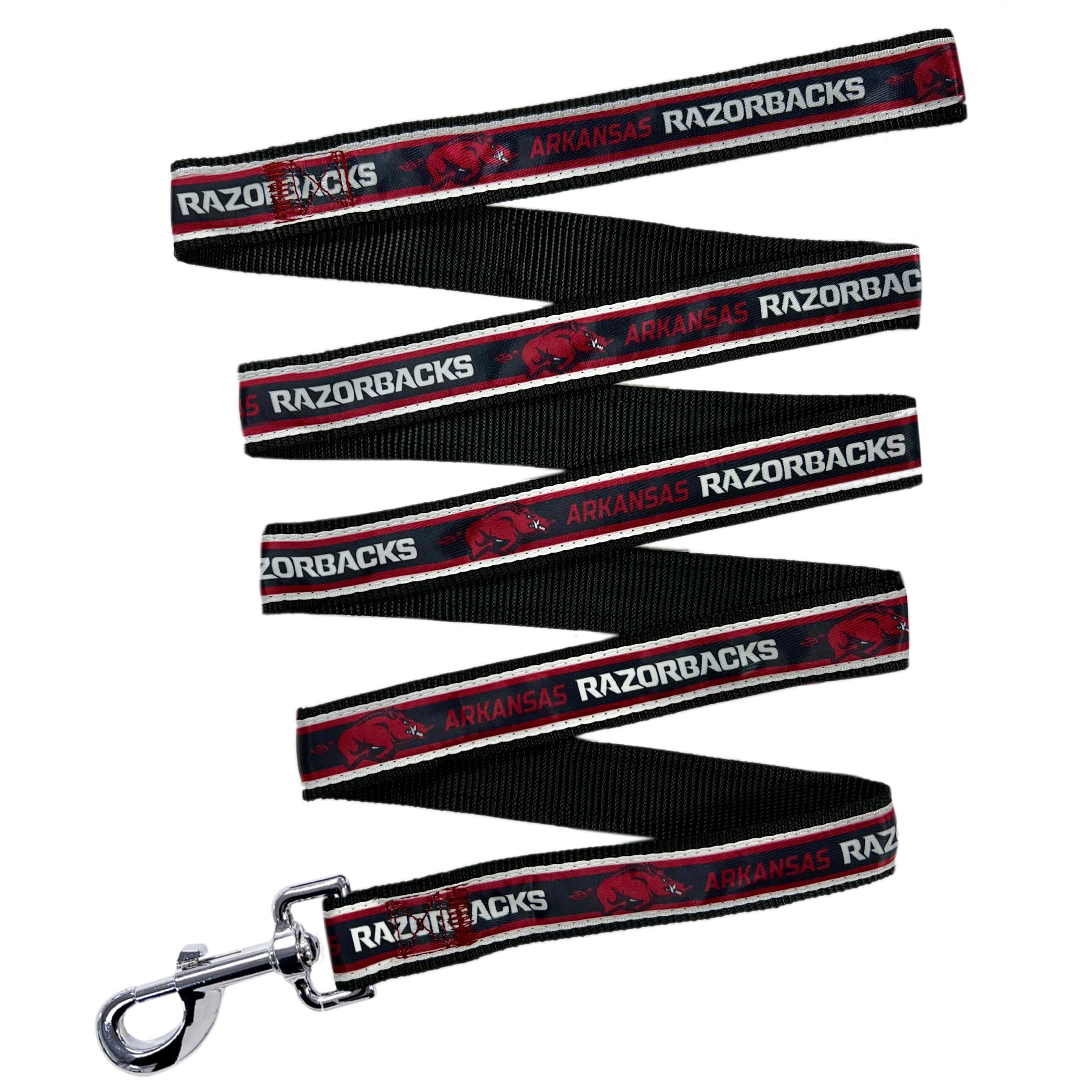Ncaa Pet Leash, Large, Arkansas Razorbacks, Dog Leash, Shiny & Colorful Leash For Dogs & Cats Licensed By The Ncaa, New Version