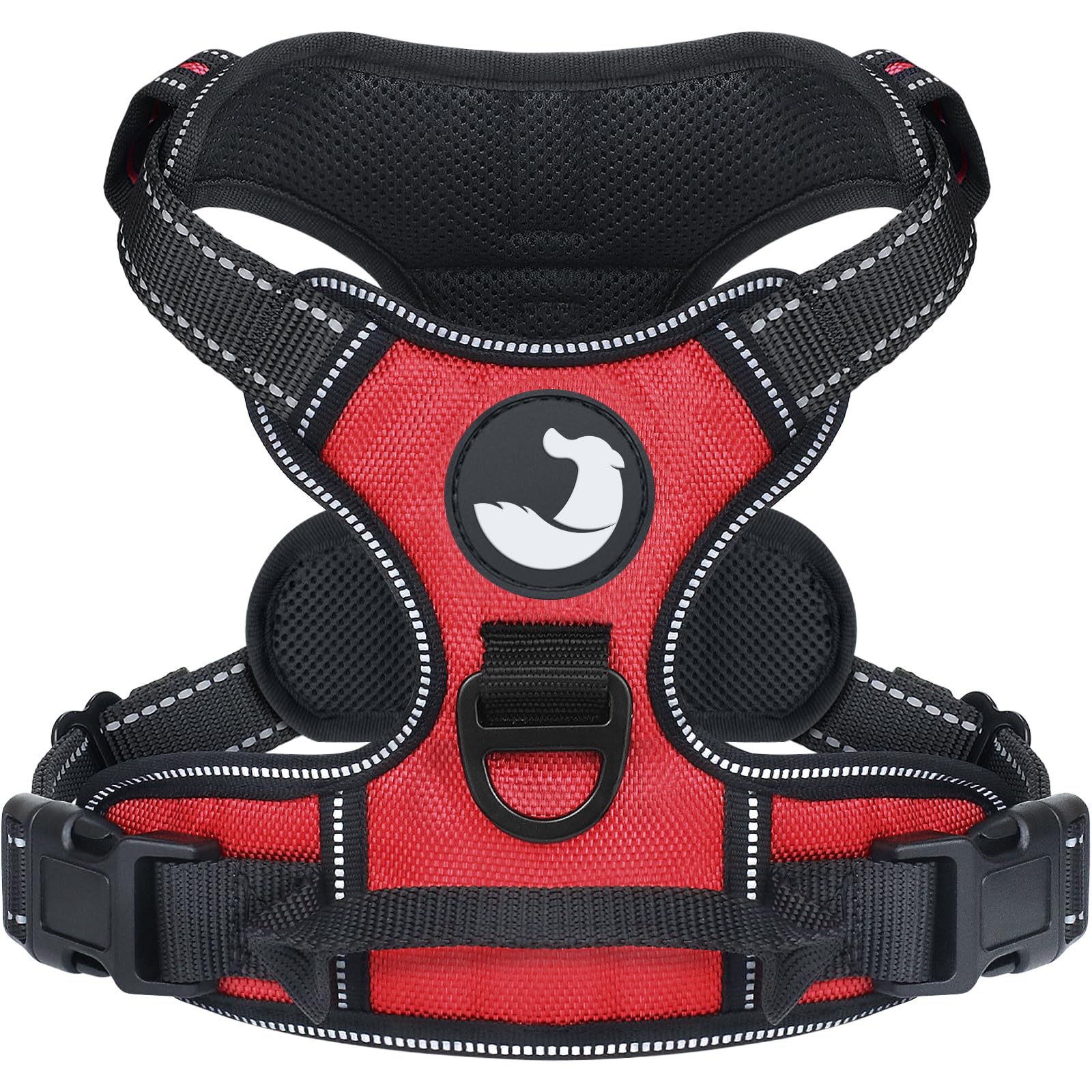 Joytale No Pull Dog Harness For Large Dogs, Reflective Pet Vest With 2 Leash Clips, Adjustable Soft Padded Harnesses With Easy C