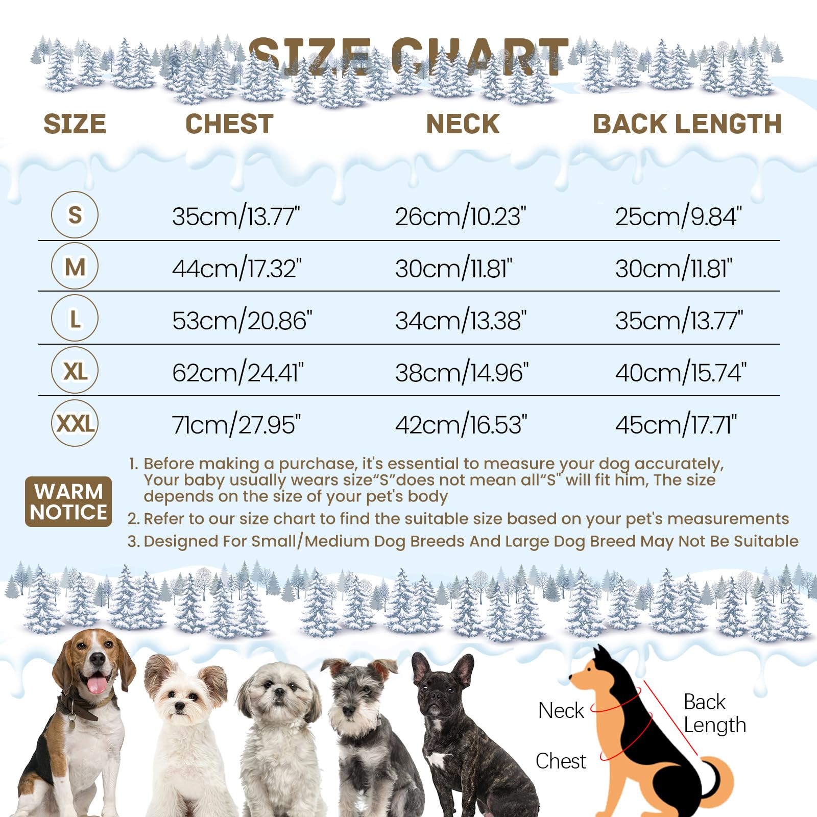 BRKURLEG Grey Dog Winter Coat, Small Reflective Puffer Jacket, Warm Polyester Onesie for Cold Weather