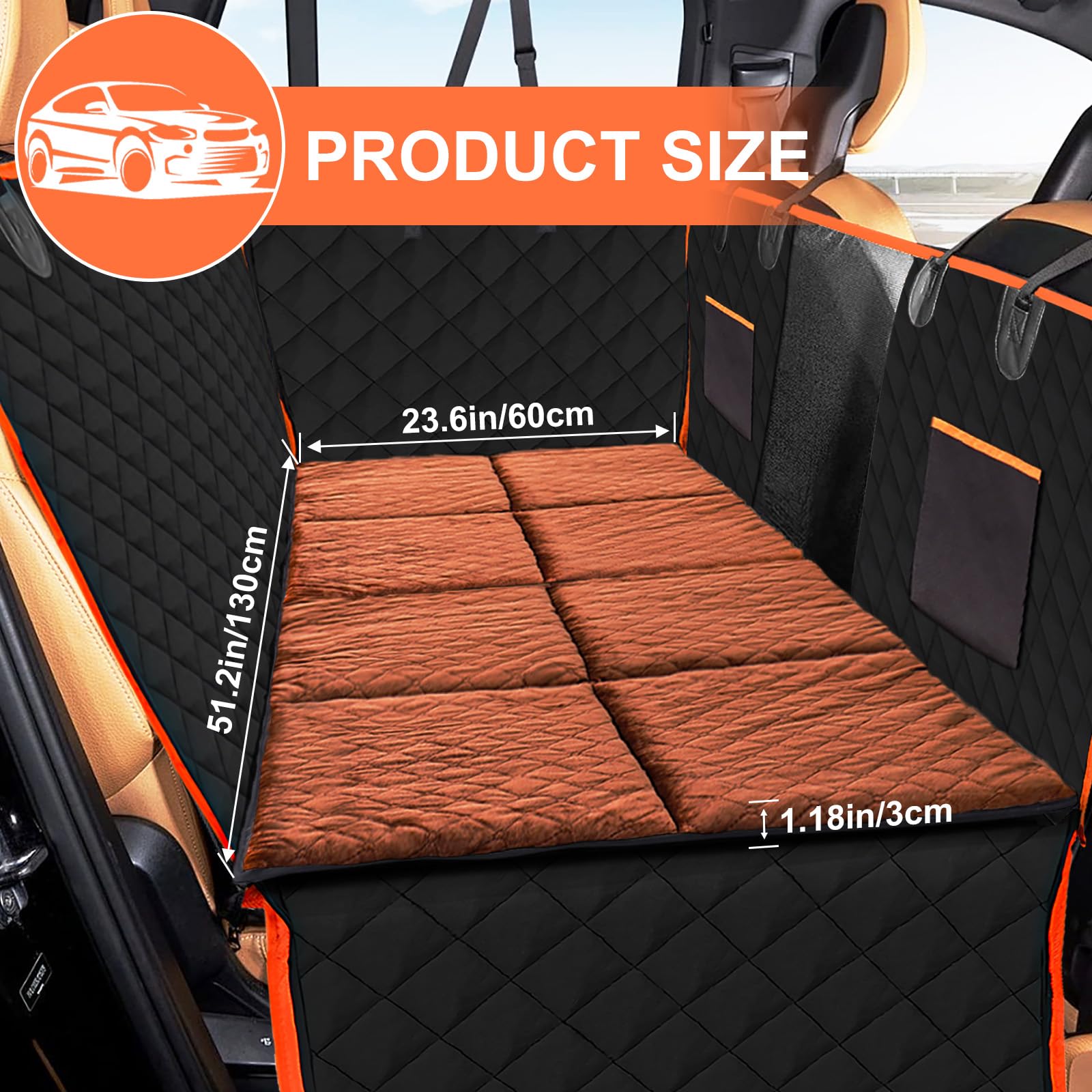 Xuyedoglsh Car Backseat Dog Mat, Comfortable Non-Slip Cushion Suitable For Travel Dog Bed And Pet Home Sofa Blanket, Custom Mat