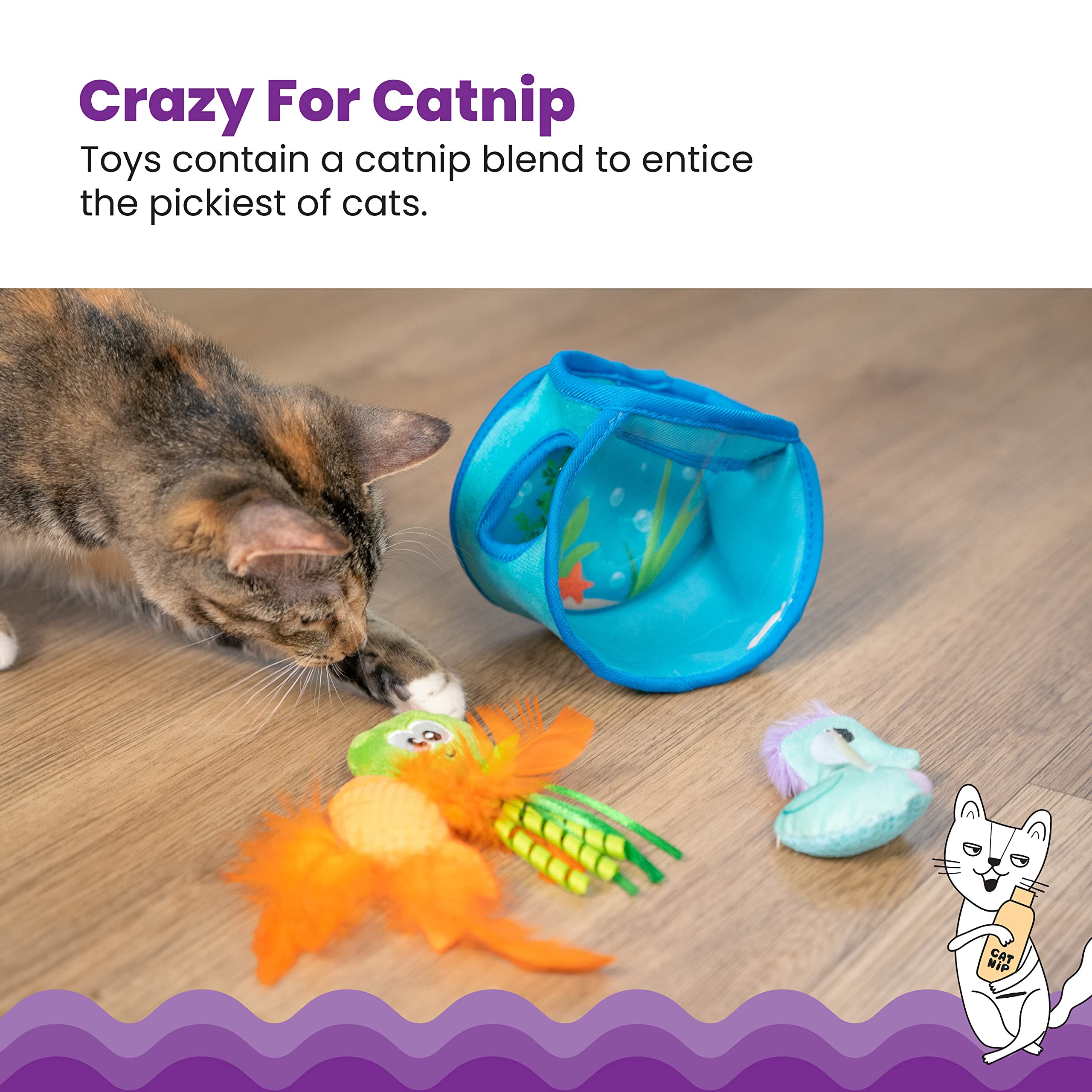 Catstages Hide & Seek Fish Bowl Interactive Cat Puzzle Toy