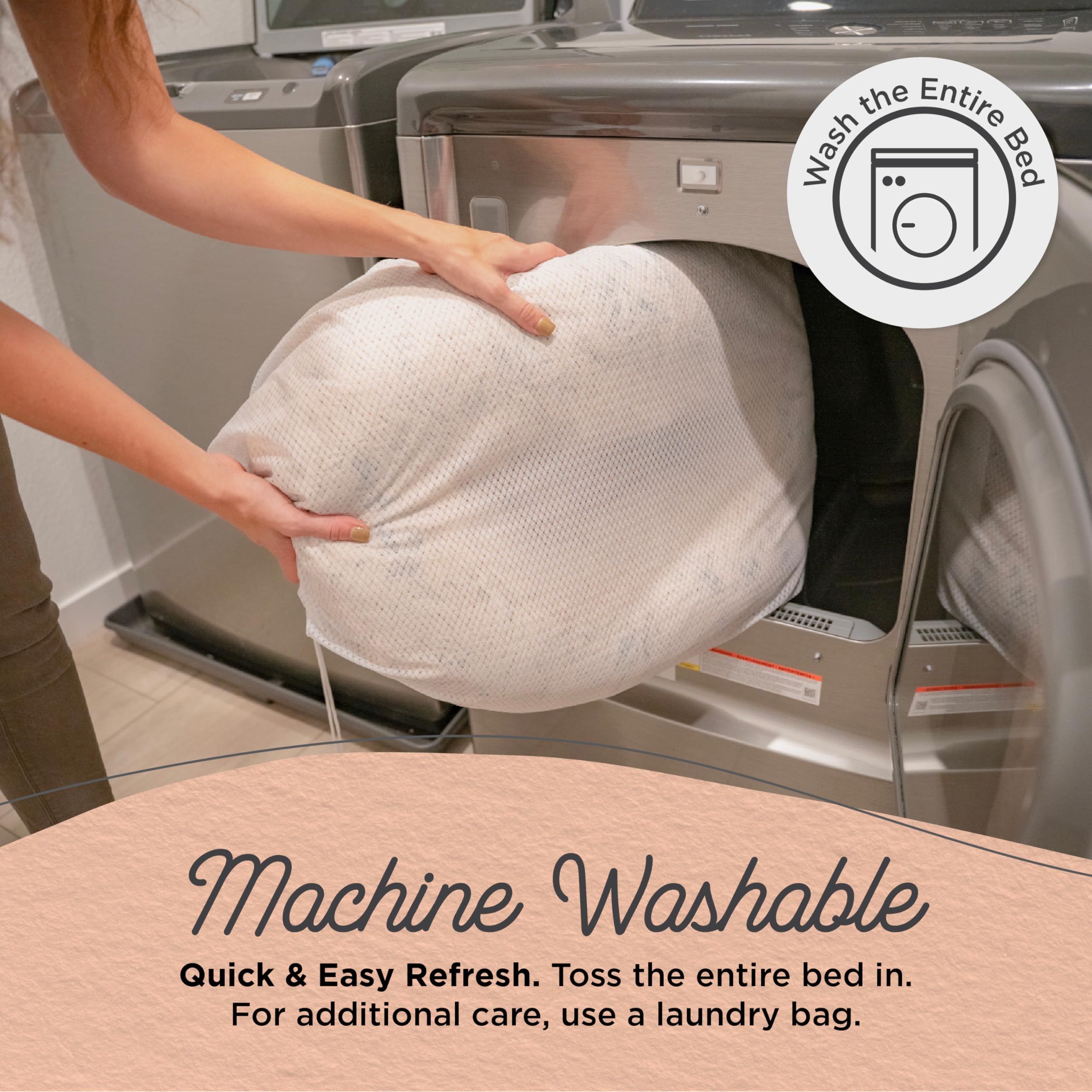 Best Friends By Sheri The Original Calming Donut Dog And Cat Bed In Shag Fur, Dusty Rose, Small, 23X23