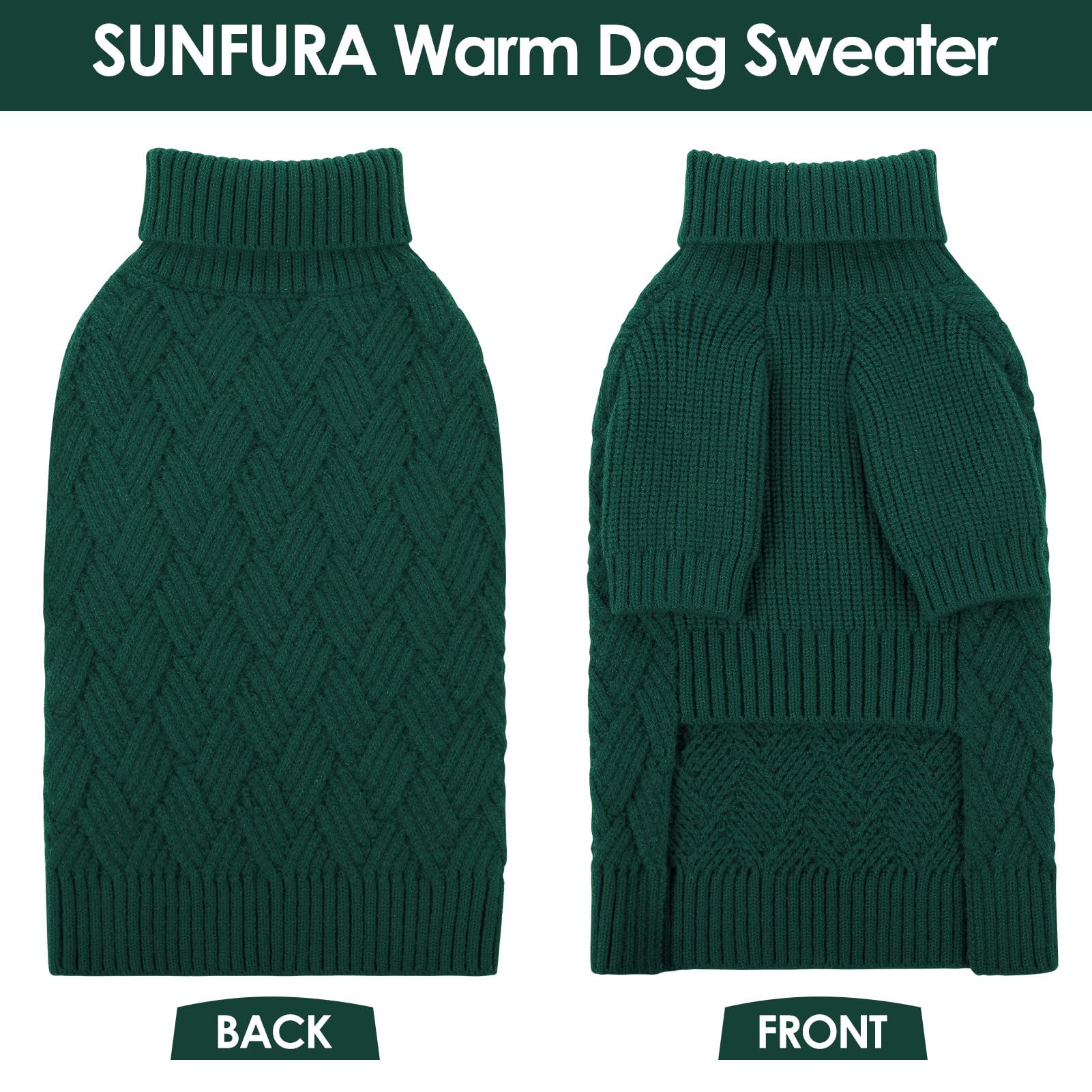 SUNFURA Dog Sweater Large Size Dog, XL Dog Sweaters for Winter, Extra Large Dog Pullover Sweater for Dogs Girl Boy, Pet Knitted