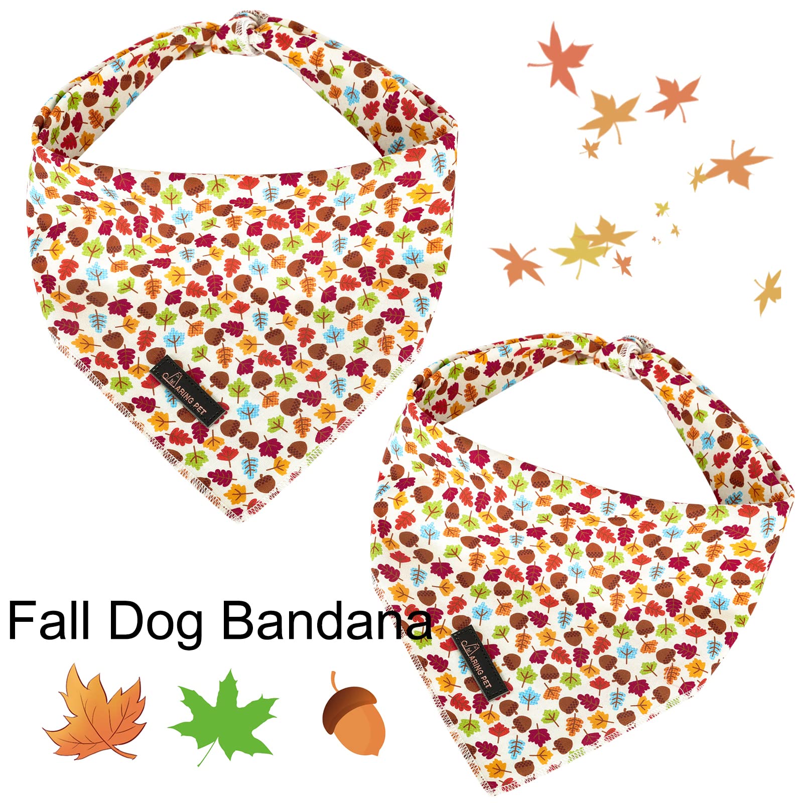 Aring Pet Maple Dog Bandanas - Autumn Leaf Cat & Dog Scarf Bibs For Small To Large Pets