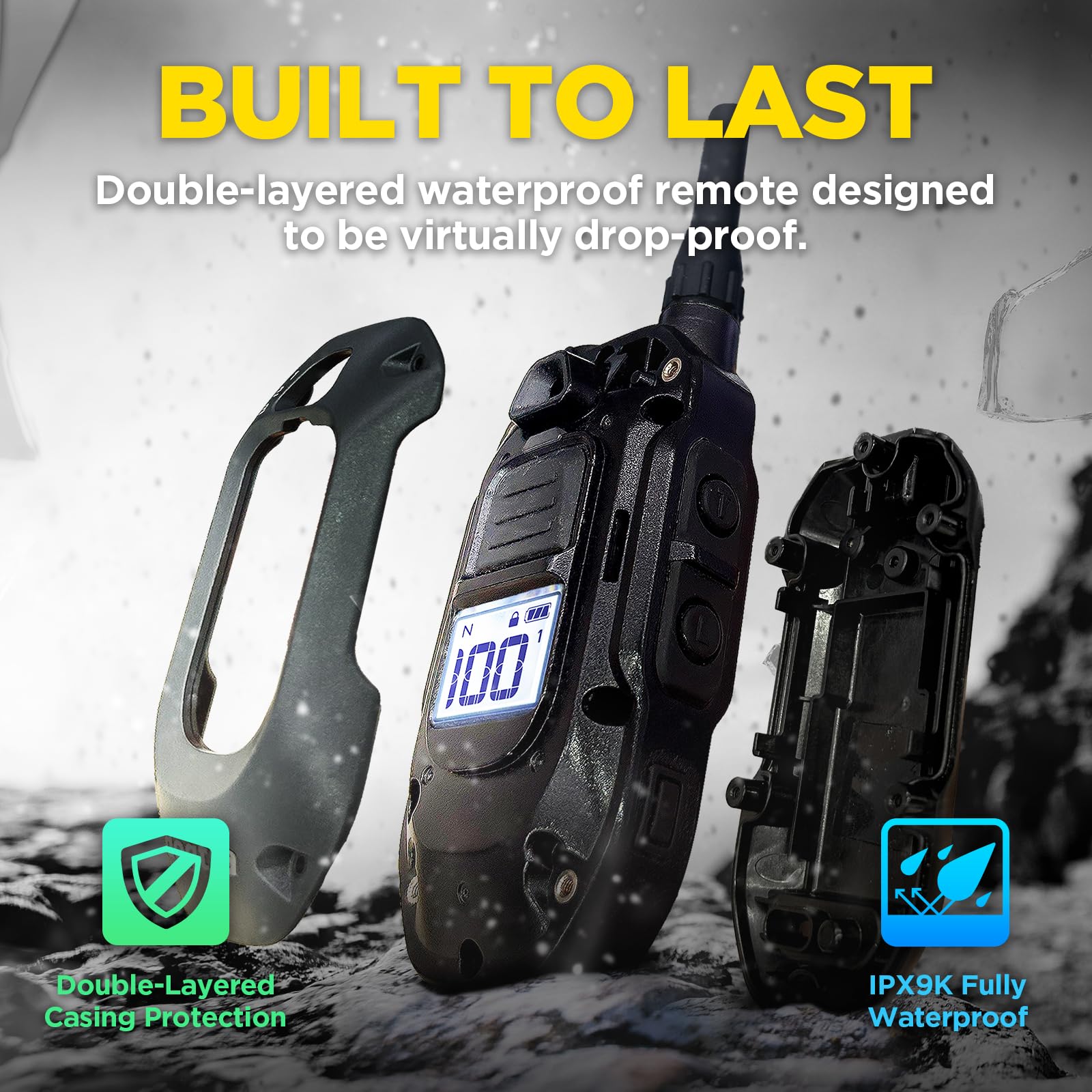 Dogtra 280X 2-Dogs E-Collar with Remote [New Edition] 10 lbs+, 1/2 Mile Range, LED Light, 100 Levels of Control for Stubborn Dog