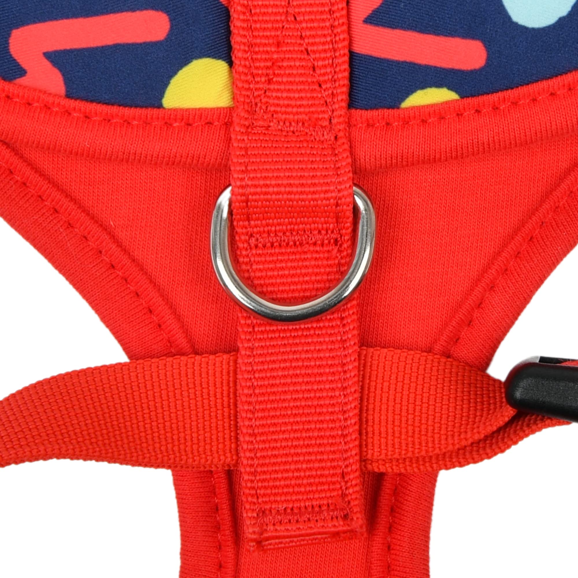 Puppia Spring And Summer Fashion Over-The-Head Dog Harness, Red_Fete, Large