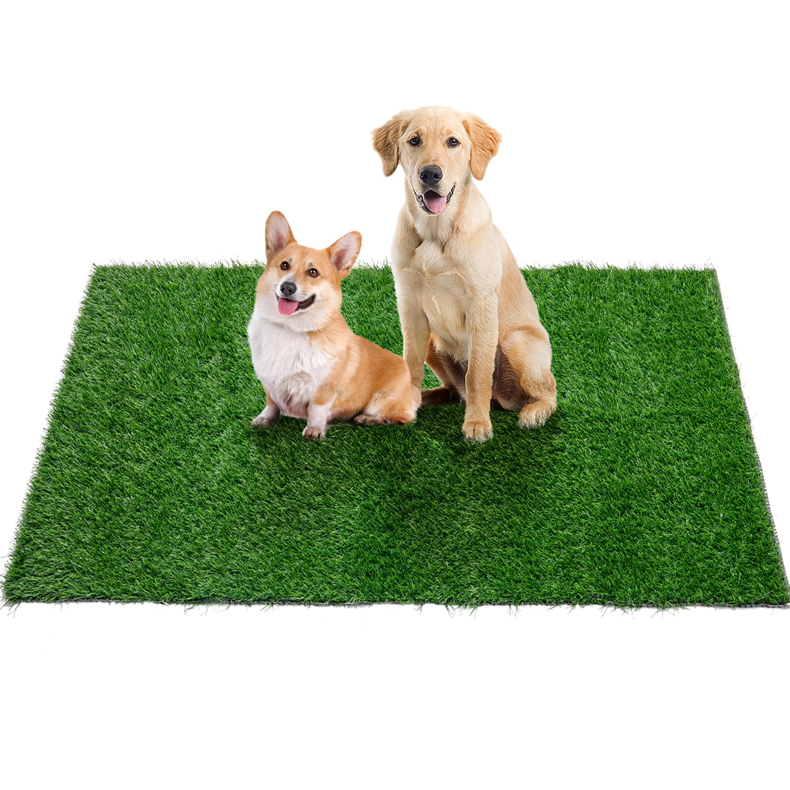 Oiyeefo Fake Grass Pee For Dog Large Artificial Grass Rug Pad For Puppy Potty Washable Grass Mat For Pet Training With Drainage 