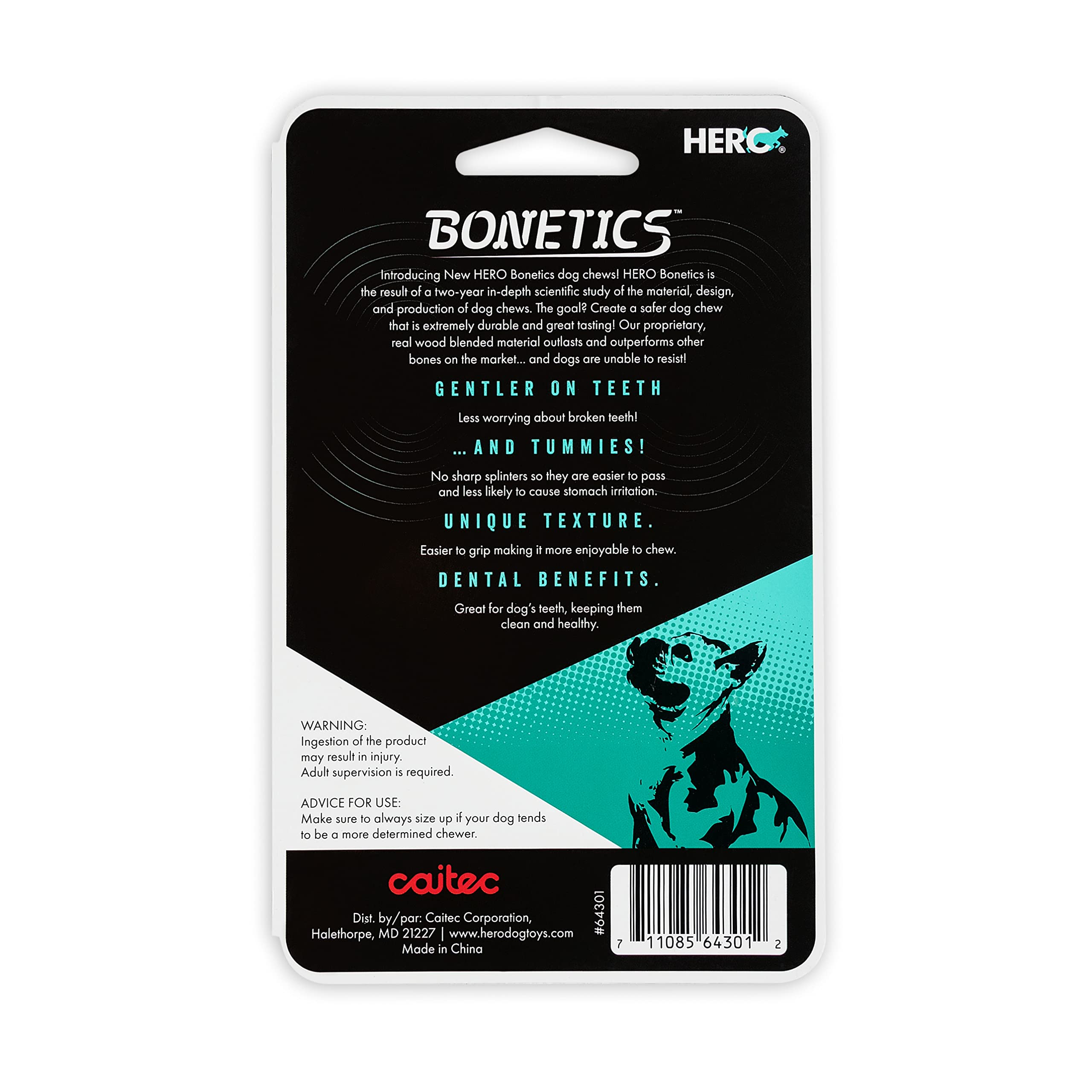 Hero | Bonetics Femur Bone | Dog Bones | Puppy Bones | Designed For Small Dogs Up To 25 Lbs (Chicken Flavor)
