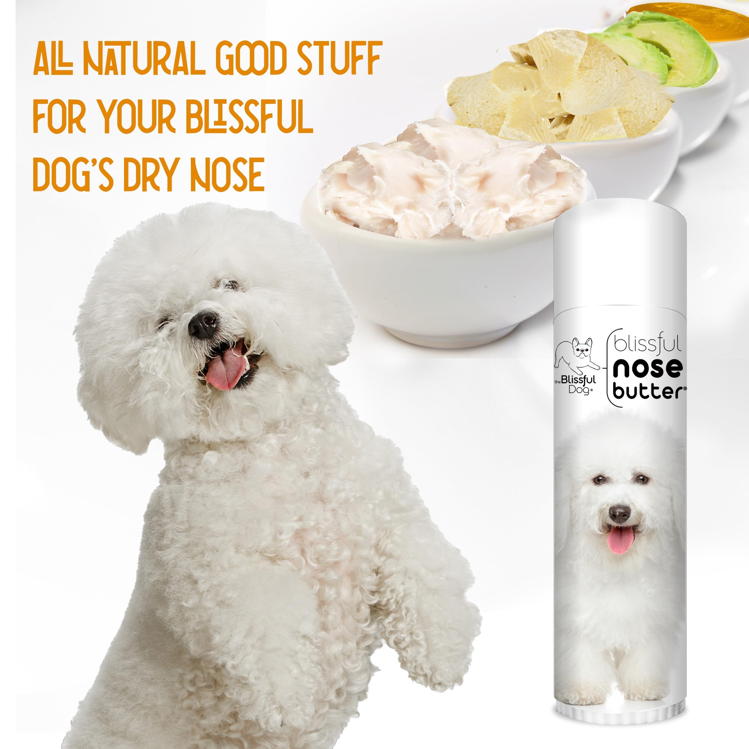 The Blissful Dog Bichon Frise Unscented Nose Butter, 0.50-Ounce