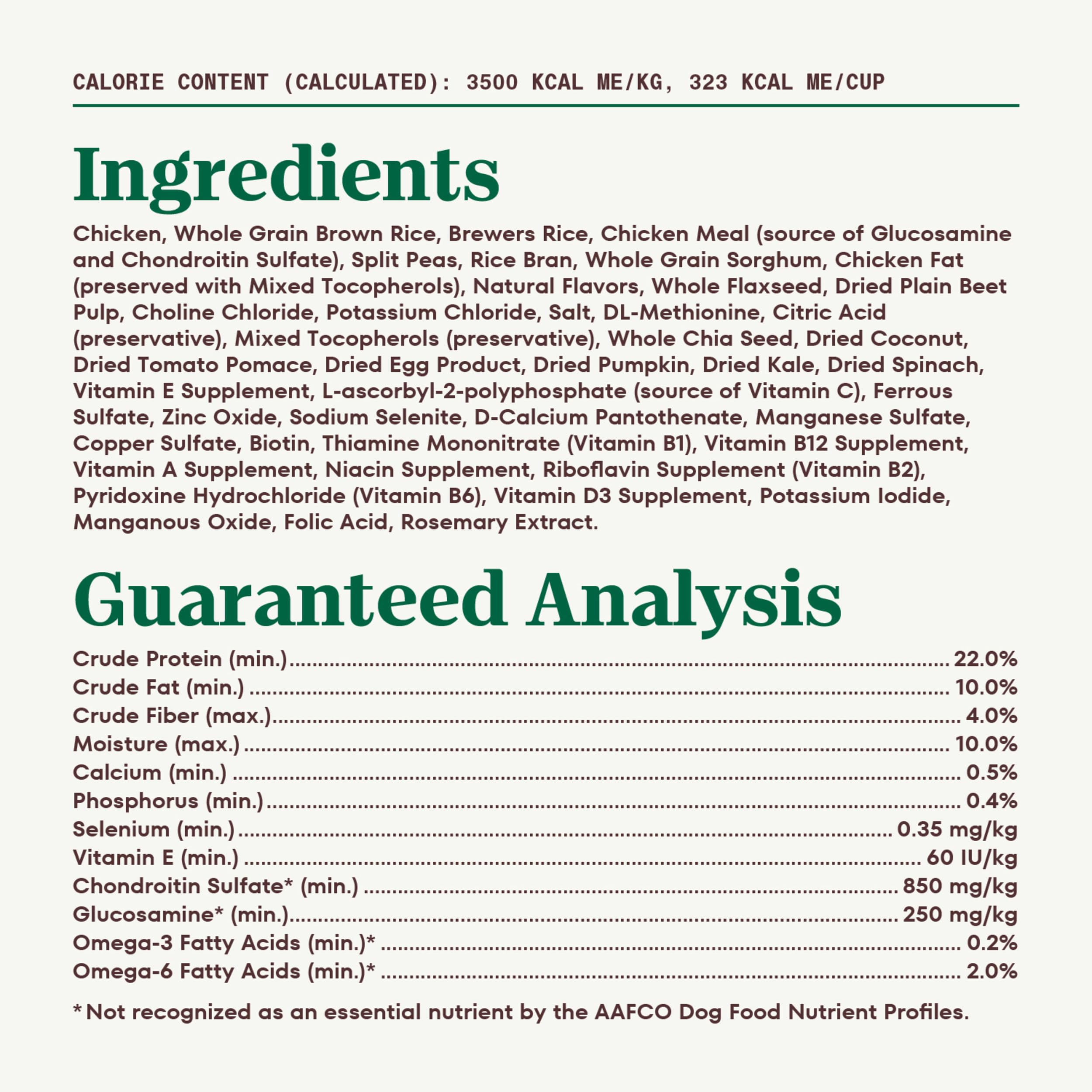 Nutro Natural Choice Senior Large Breed Dry Dog Food, Chicken and Brown Rice, 30 lbs.