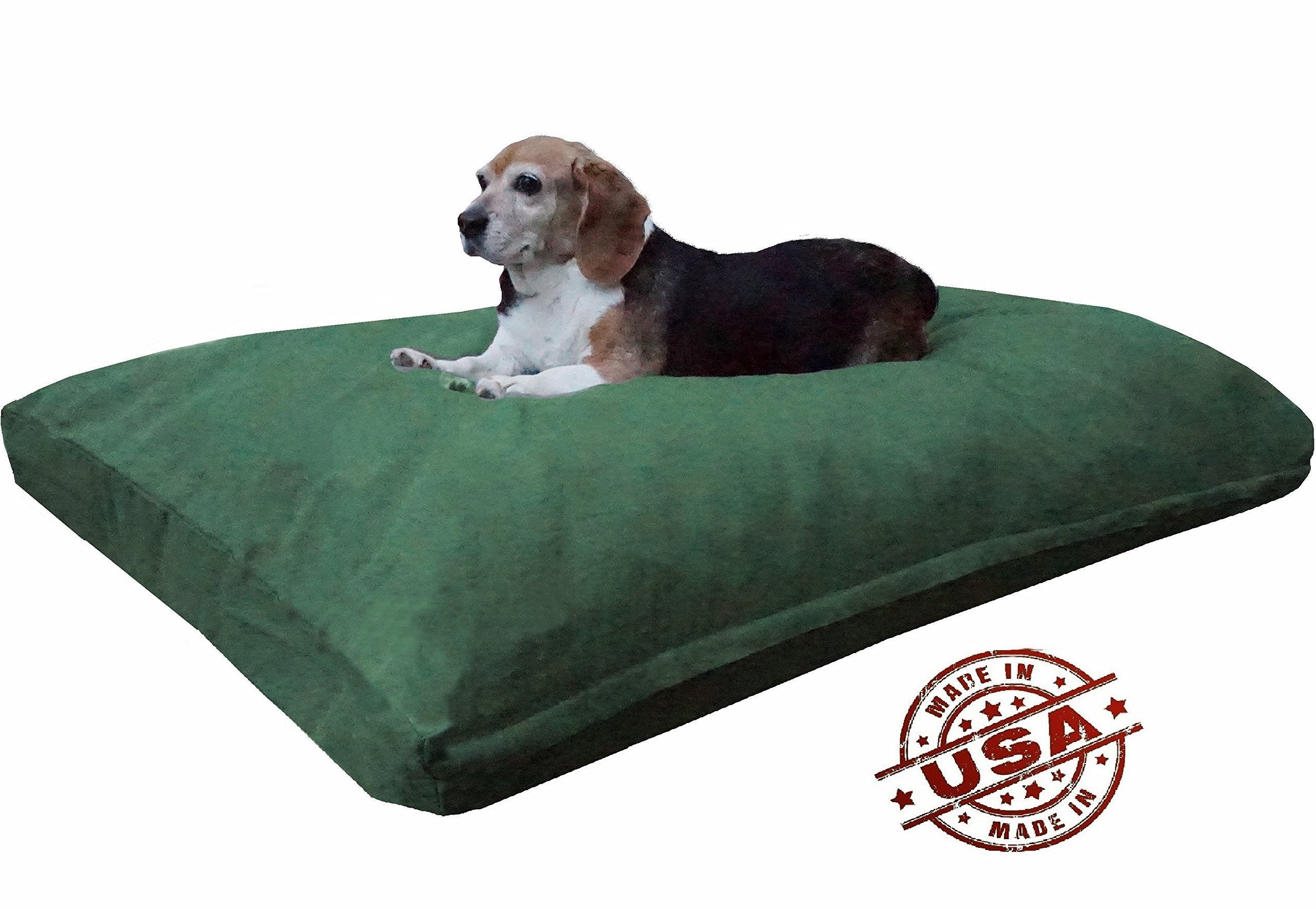 Dogbed4Less Large Memory Foam Dog Bed Pillow With Orthopedic Comfort, Waterproof Liner And Durable Pet Bed Canvas Cover 41X27 In