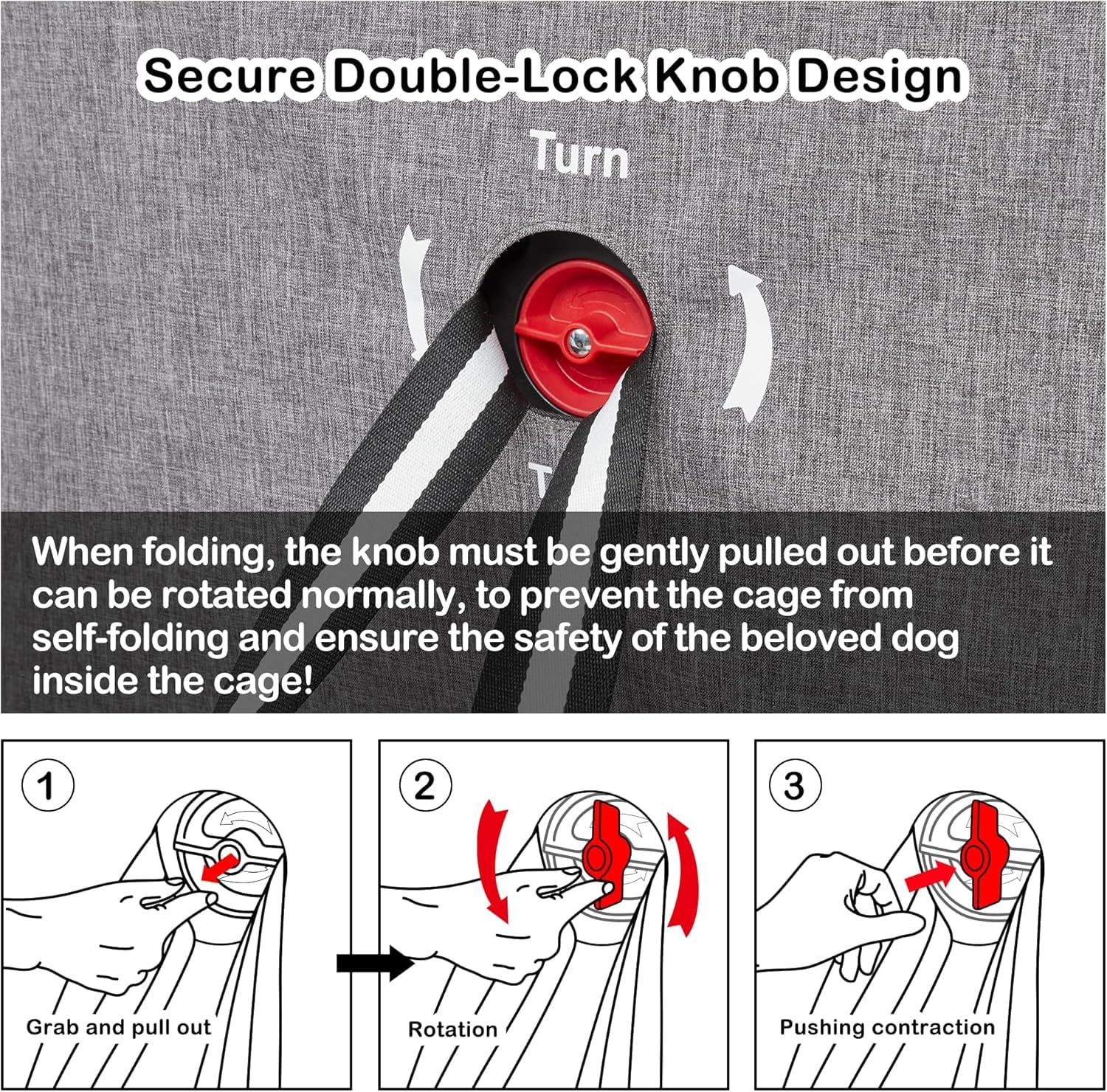 Collapsible Dog Crate - 26 Inch Portable Foldable Travel Crates For Small Dogs With Detachable Storage Bag, Removable Pad, And M
