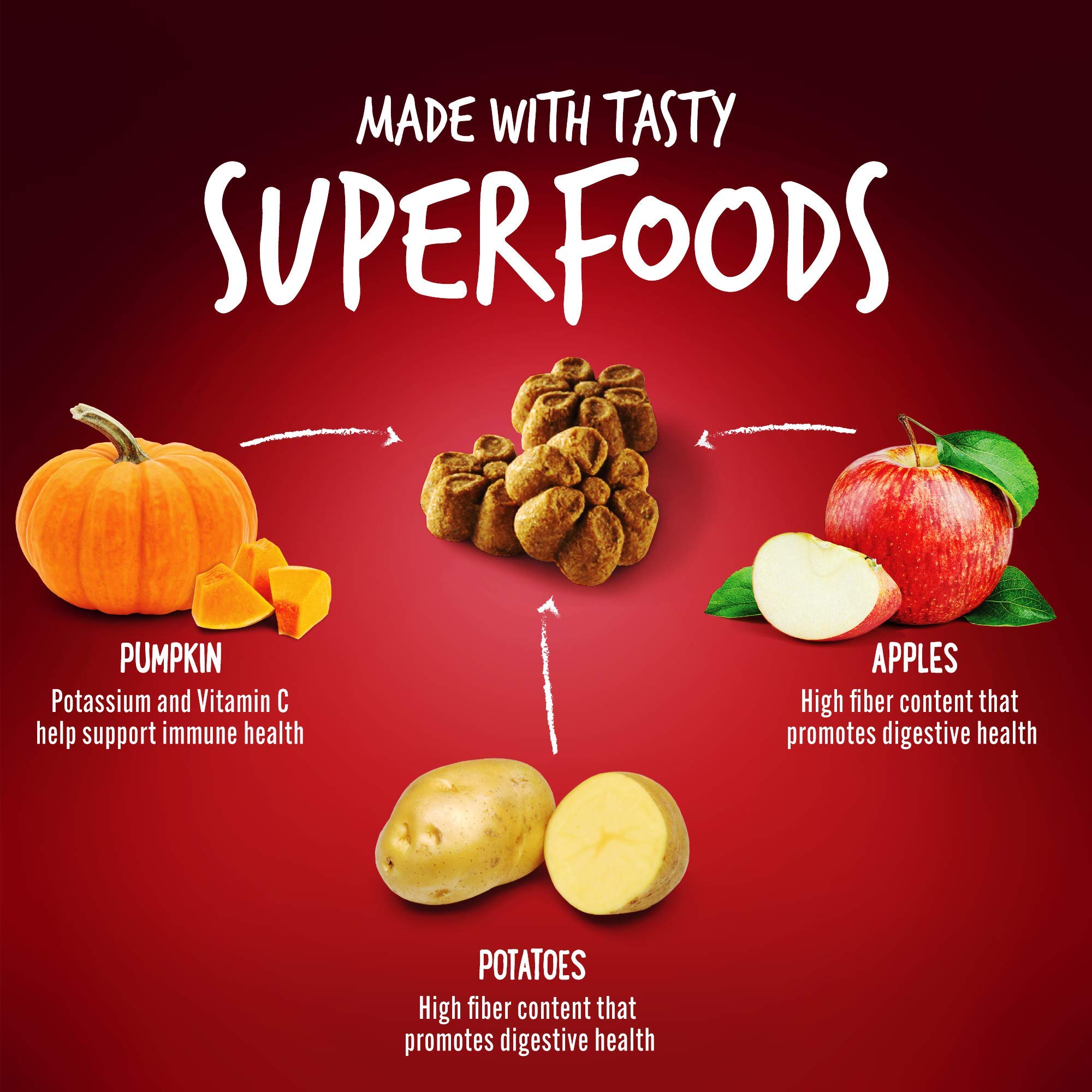 Fruitables Baked Dog Treats - Healthy Low Calorie Pumpkin Treats - Free of Wheat, Corn and Soy - Cripsy Bacon and Apple - 12 Oun