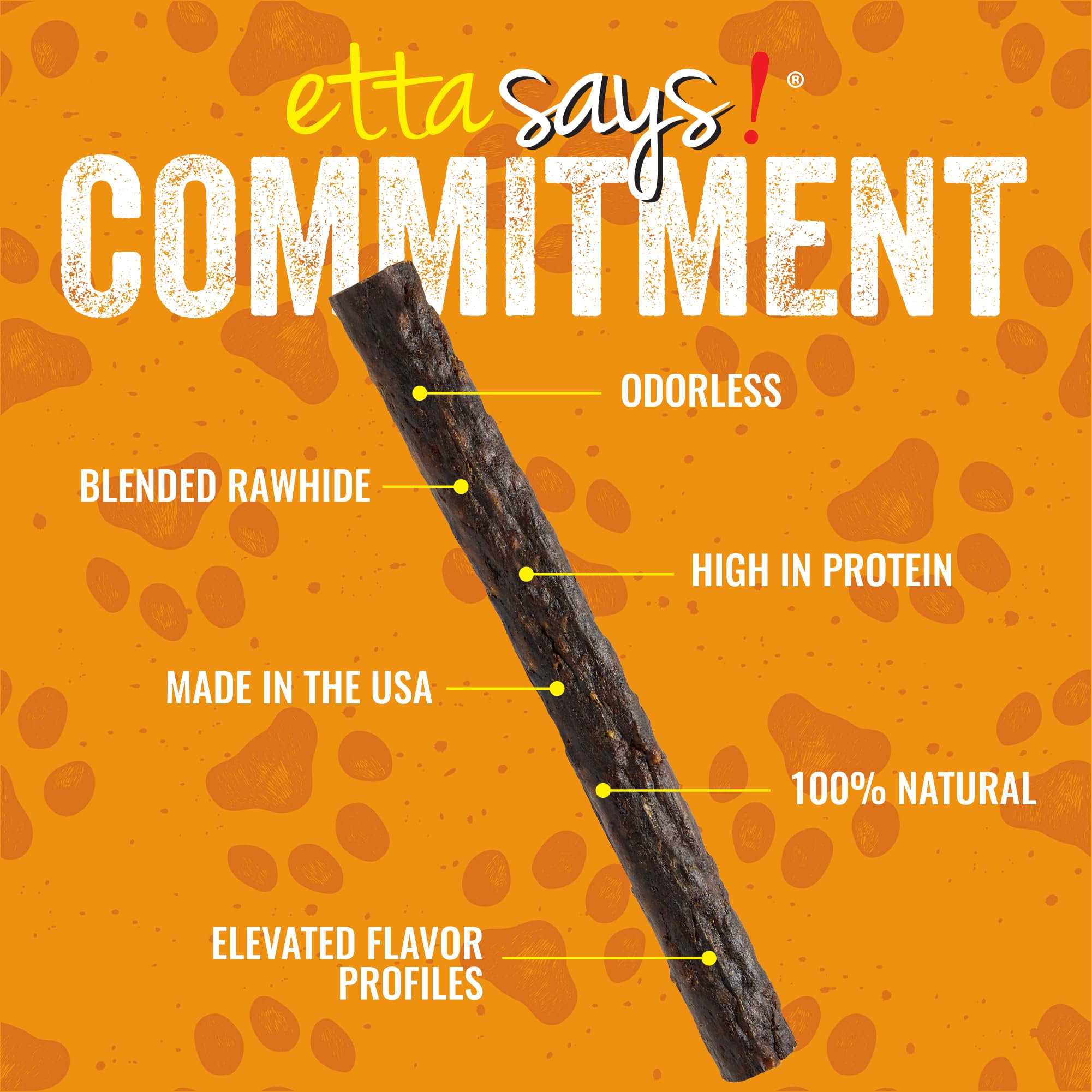 etta says! Premium Crunchy 7 Turkey Chews - Grain-Free Dog Treats, Good for Teeth, Easy to Digest - Made in The USA (20 Count Pa