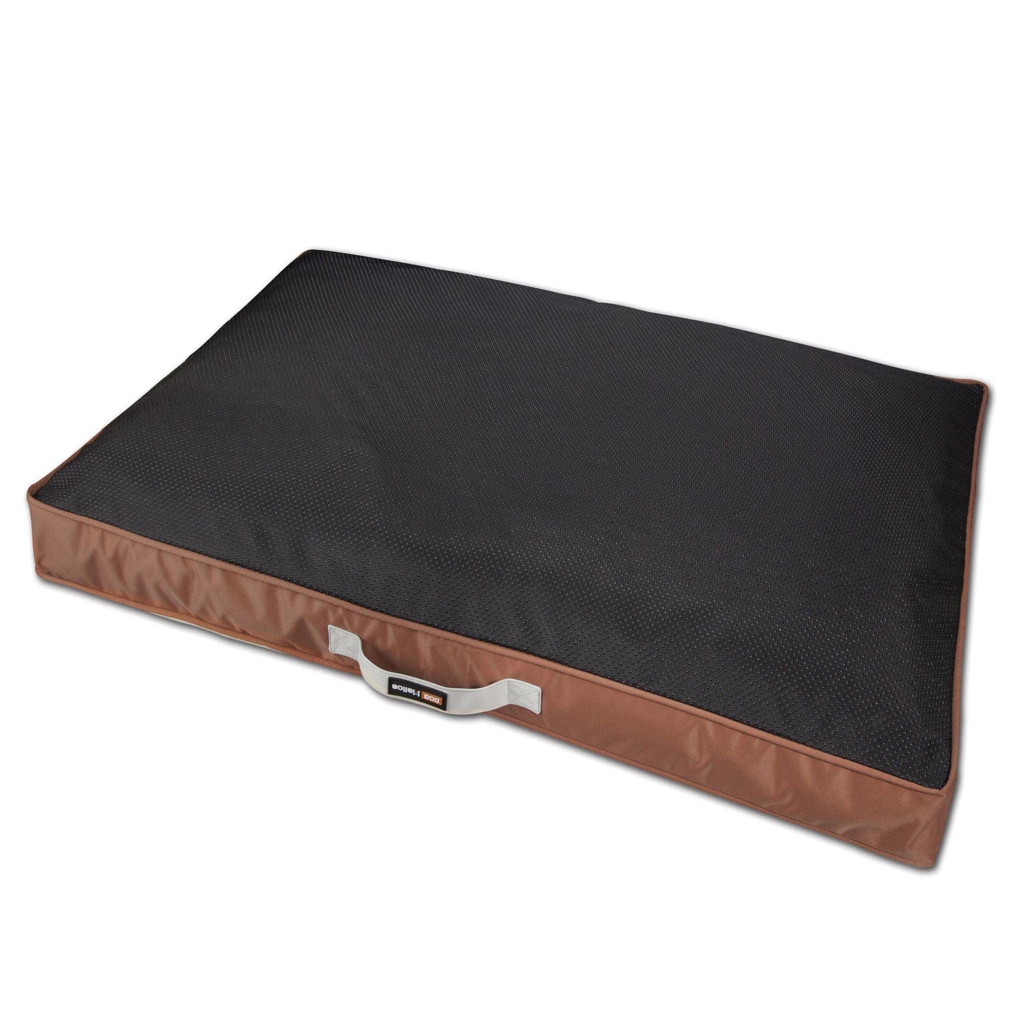 Dog Helios 'Immortal-Trek' Waterproof Rectangular Travel Dog Bed, Small, Brown