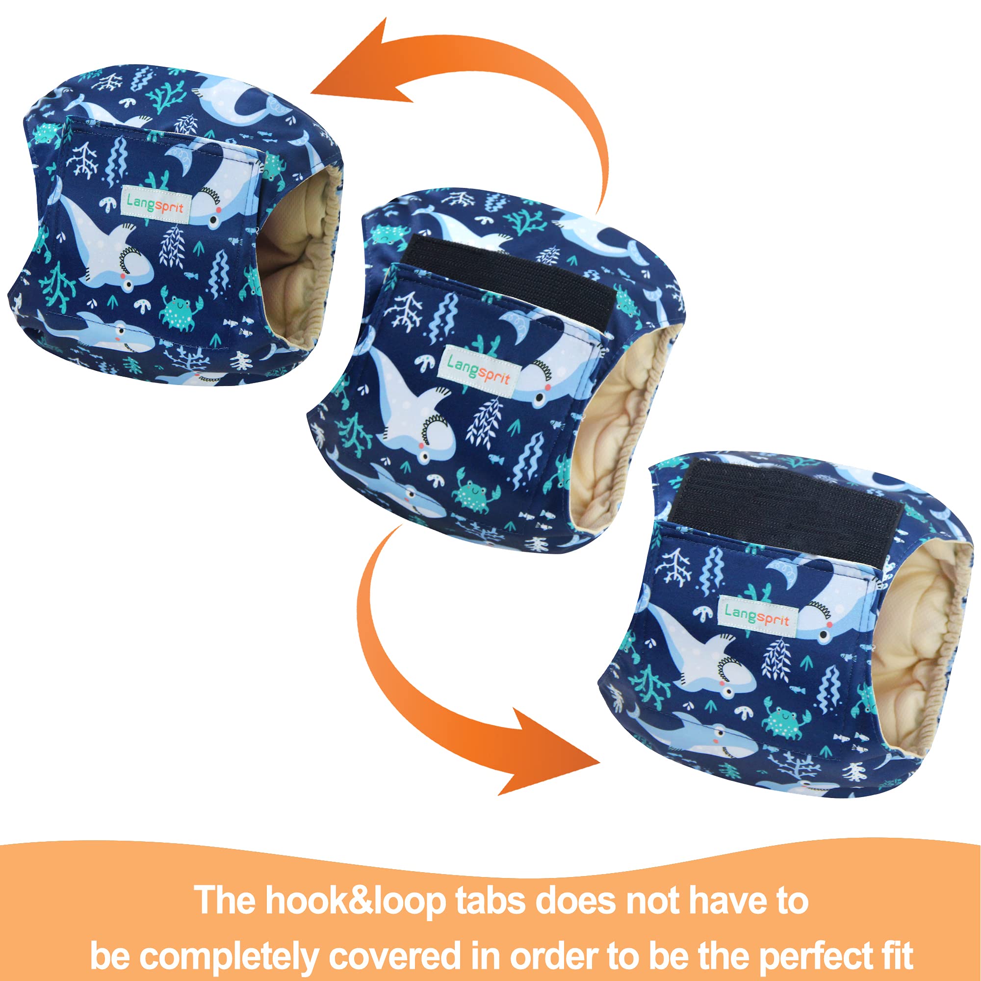 Langsprit Male Belly Bands for Dogs (Pack of 3) - Dog Diapers Male - High Absorbing Dog Wraps Washable - Reusable Small Doggy Do