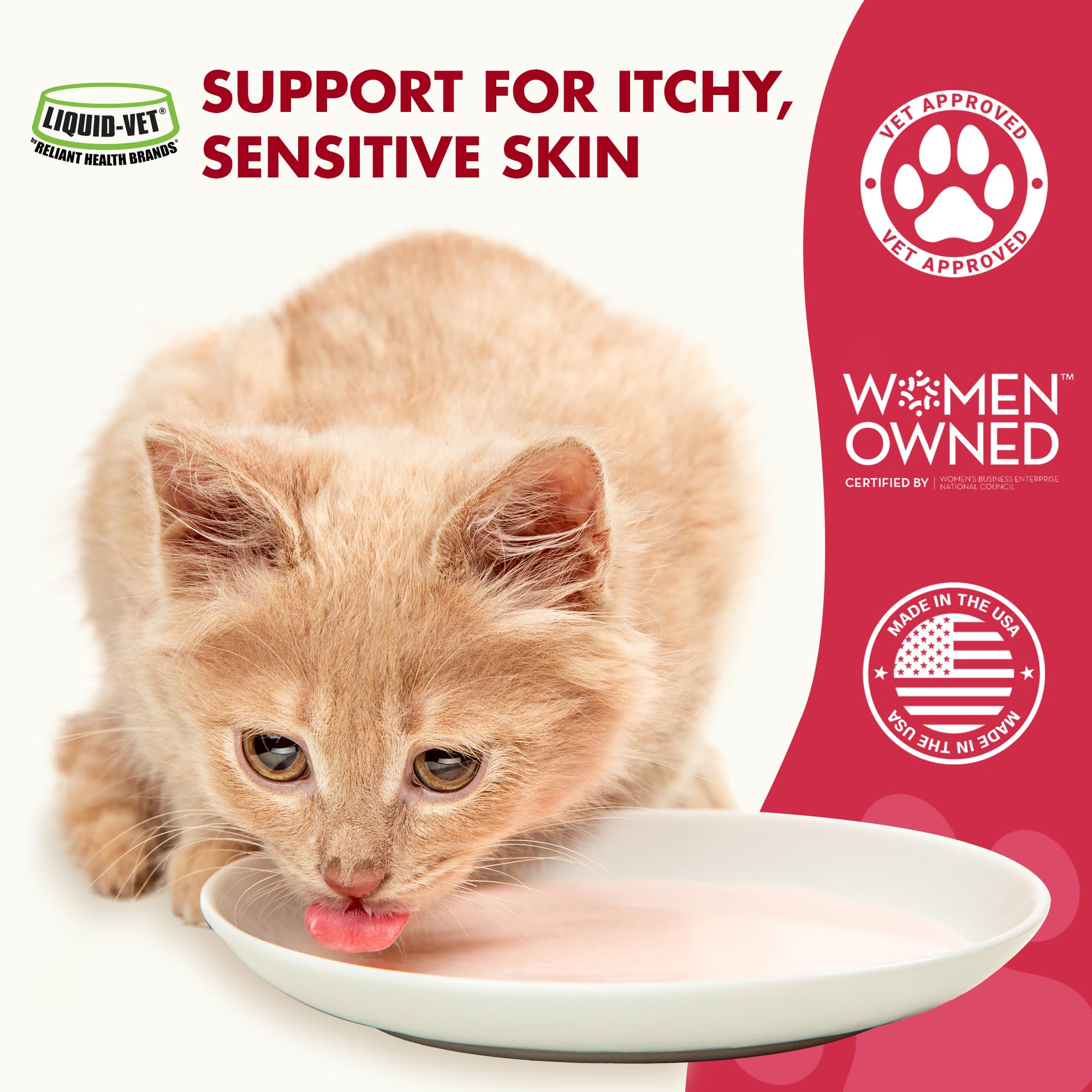 LIQUID-VET by Cool PET Holistics Feline Itch & Allergy Advanced Formula, Seafood Flavor, 8 oz