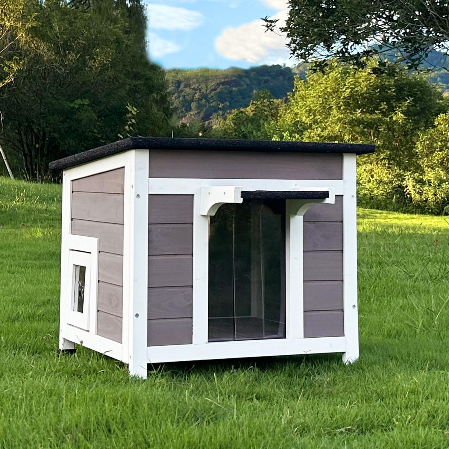 Funxplore Outdoor Cat House Feral Cat Enclosure Cat House Weatherproof For Winter Outdoor Cats